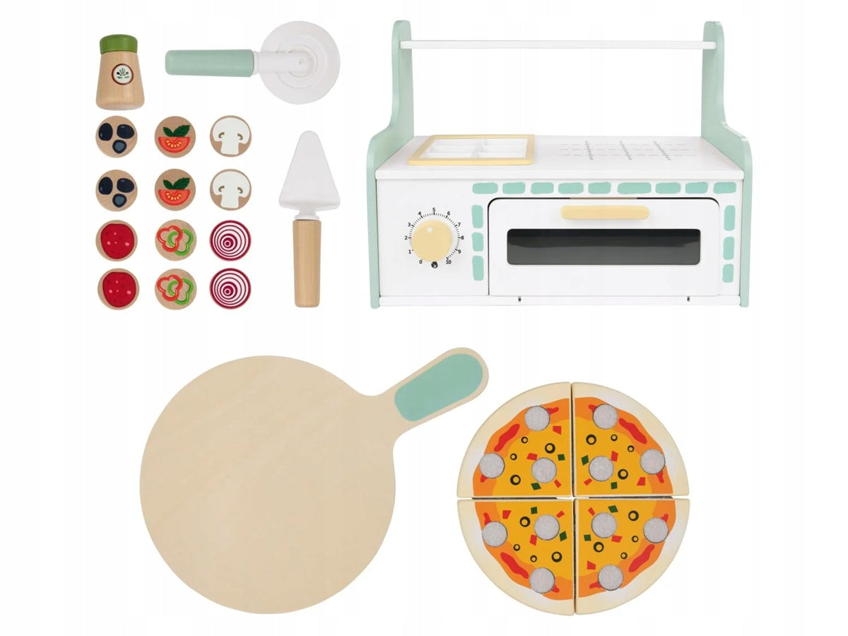 PIZZERIA WOODEN PIZZA OVEN FOR CHILDREN LUPILU Packaging status original