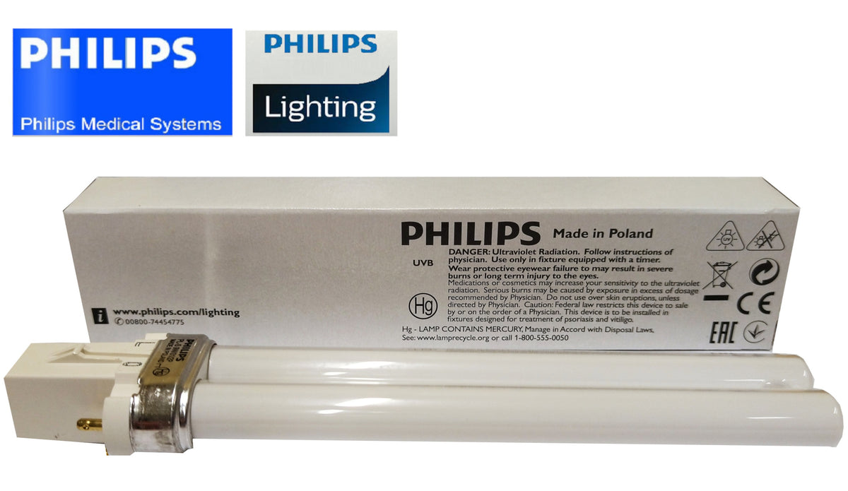 PL-S 9W/01 2p UVB 311nm for psoriasis, vitiligo, Color white