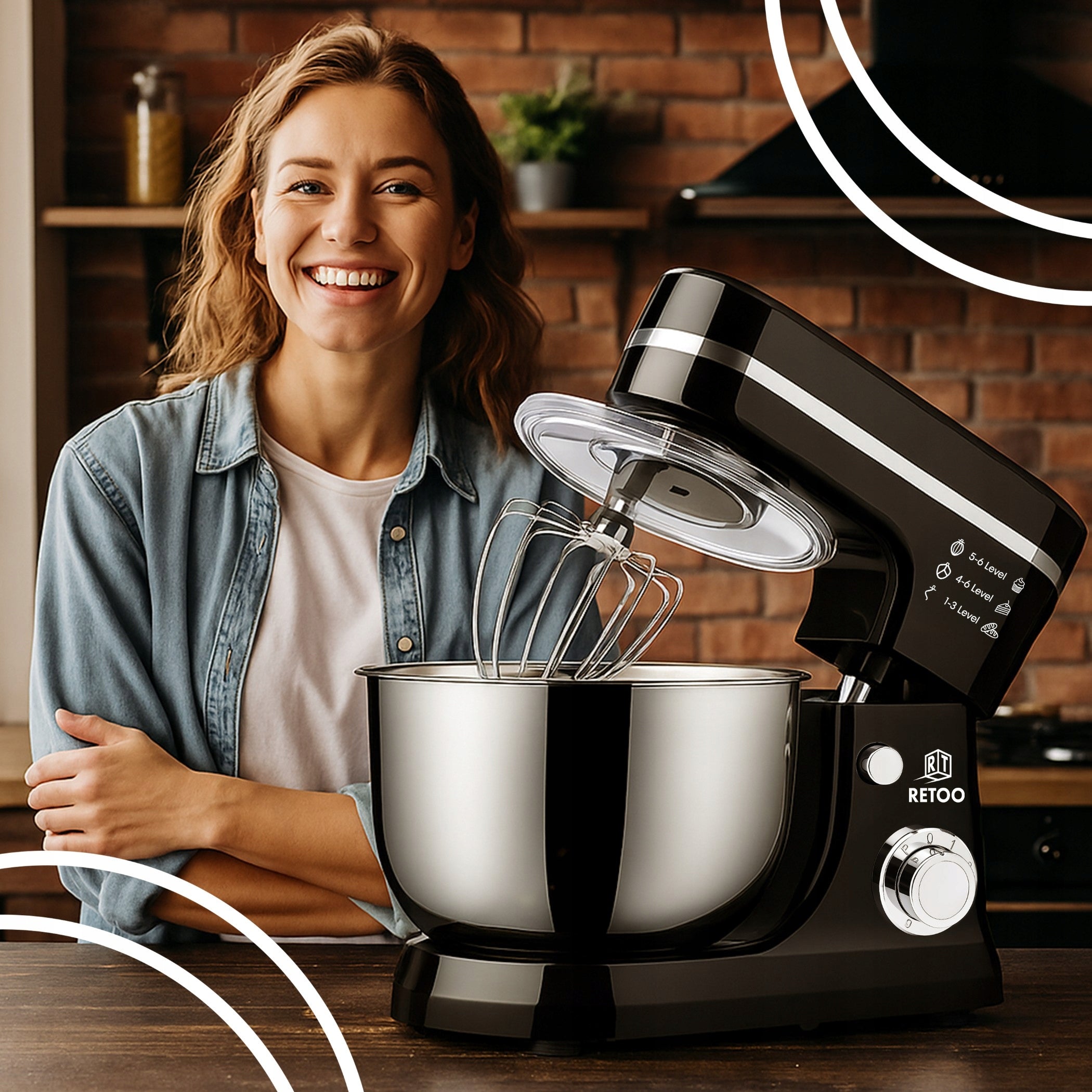 PLANETARY FOOD PROCESSOR WITH BOWL 6L MULTIFUNCTIONAL MIXER 3in1 3200W XL Power rating 3200 W