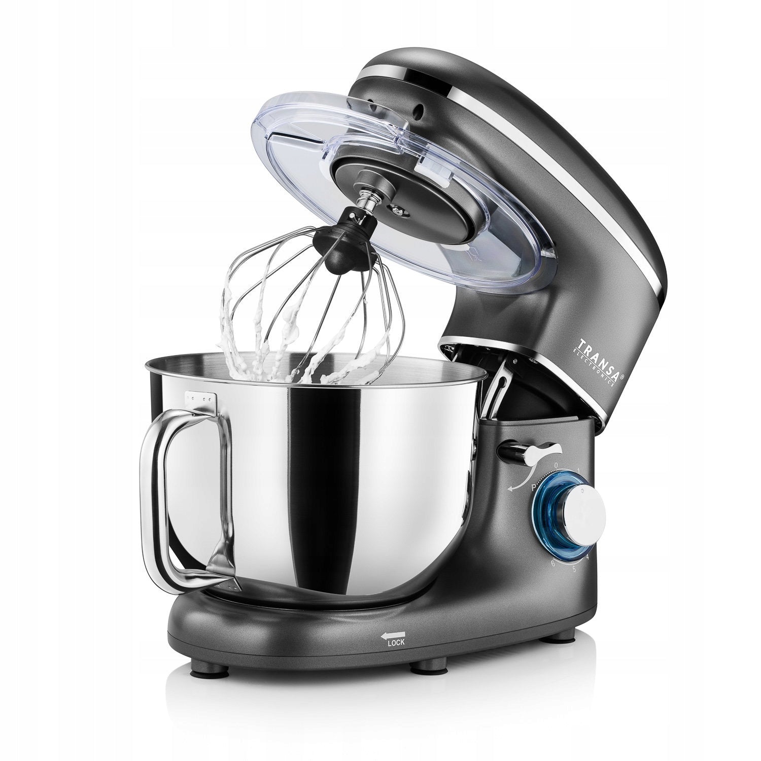 PLANETARY FOOD PROCESSOR WITH BOWL MIXER GrayChef 3 MIXERS 6L HIGH POWER Dominant color silver/gray