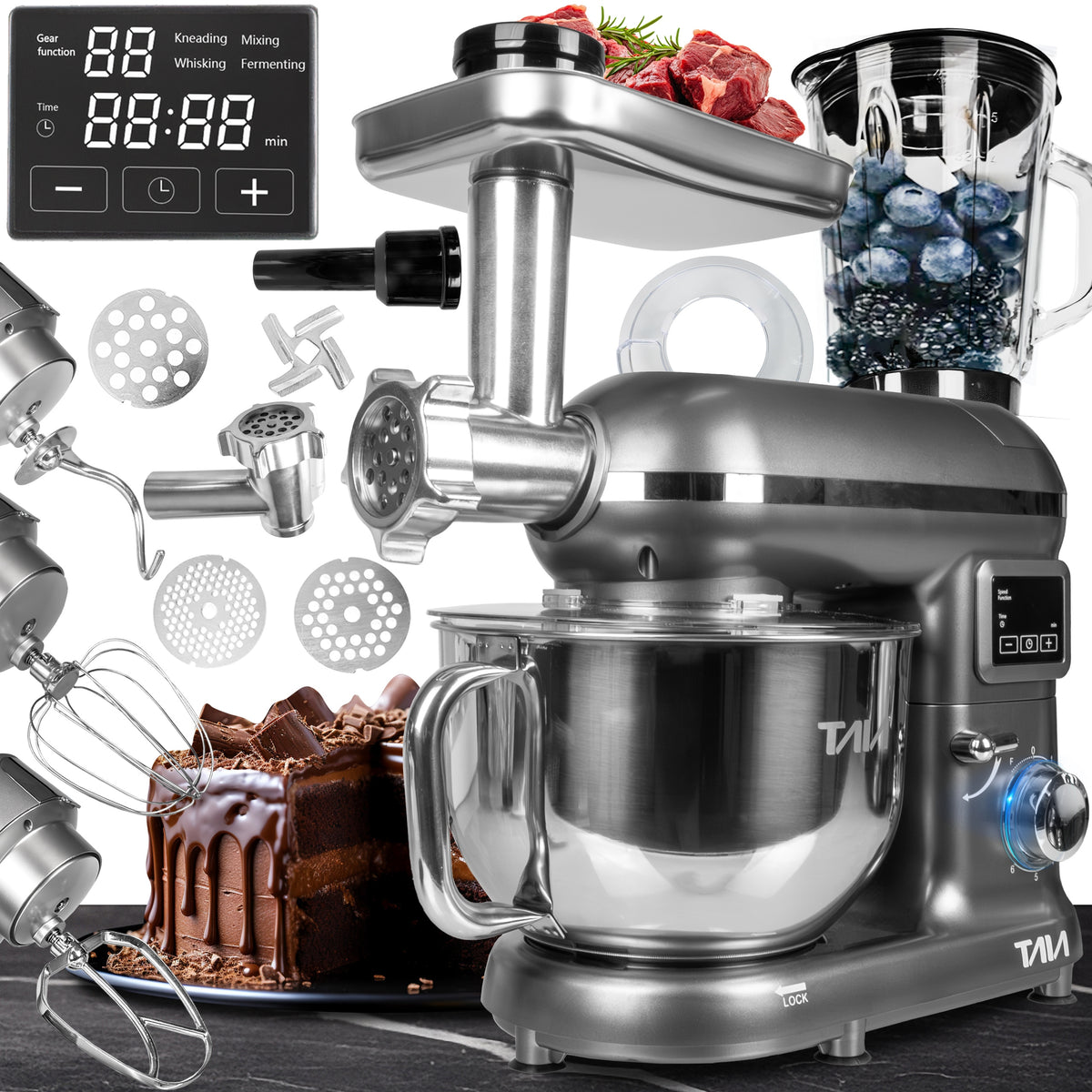 PLANETARY ROBOT 2000W LARGE BOWL 5,5L MULTIFUNCTIONAL LED DISPLAY 10in1