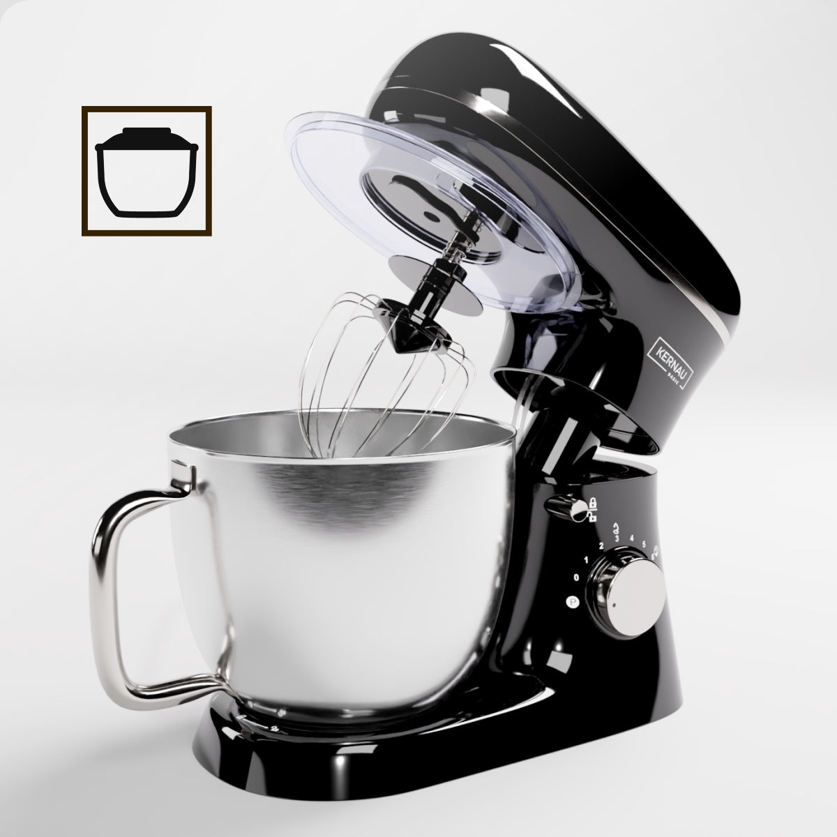 PLANETARY ROBOT KERNAU KITCHEN 1500W MIXER WITH BOWL MULTIFUNCTIONAL BLACK Model BKSFP 515 MB