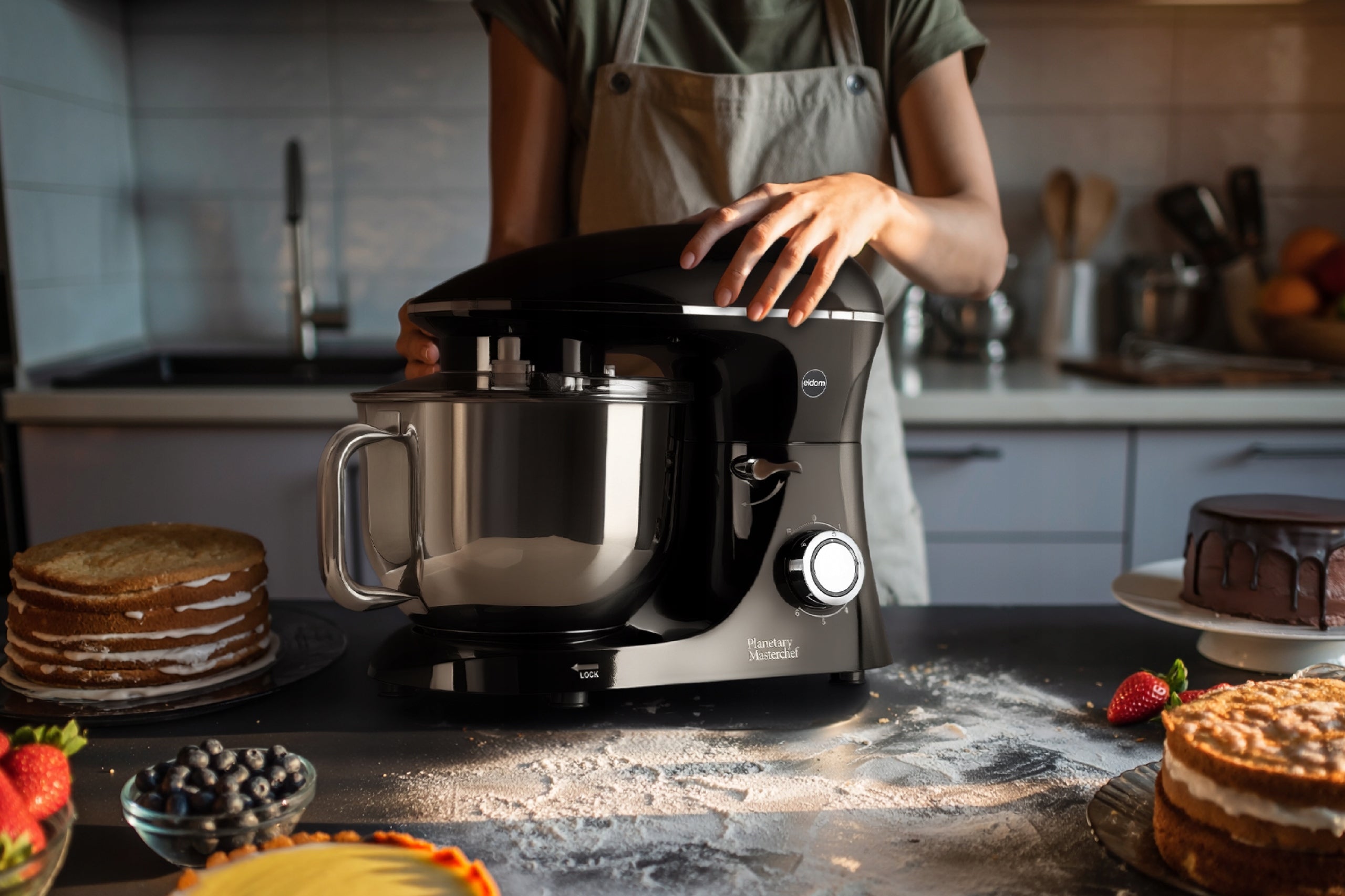 PLANETARY ROBOT KITCHEN MIXER 3 MIXER BOWL 6.2L POWERFUL 2200W WRK2000 Brand Eldom