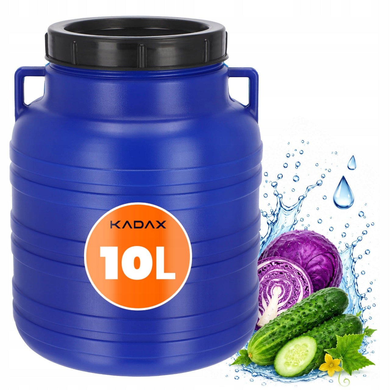 PLASTIC BARREL 10L FOR PICKLING CABBAGE FOR WATER RAINWATER CAP ATTESTATION