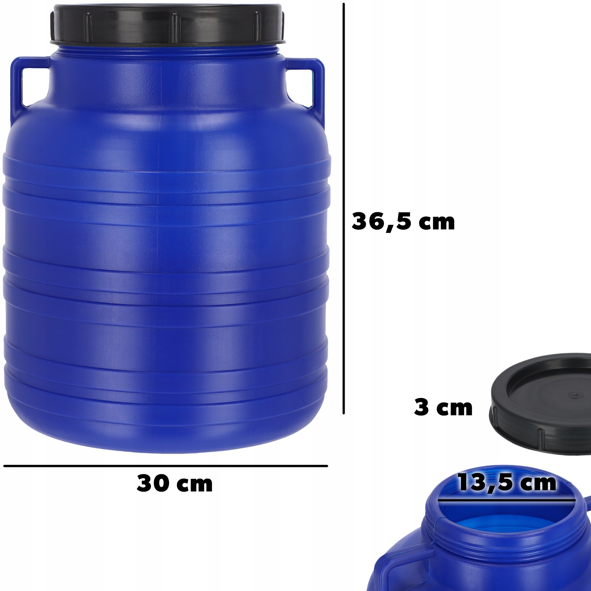 PLASTIC BARREL 20L FOR PICKLING CABBAGE FOR WATER RAINWATER CAP ATTESTATION Brand Kadax