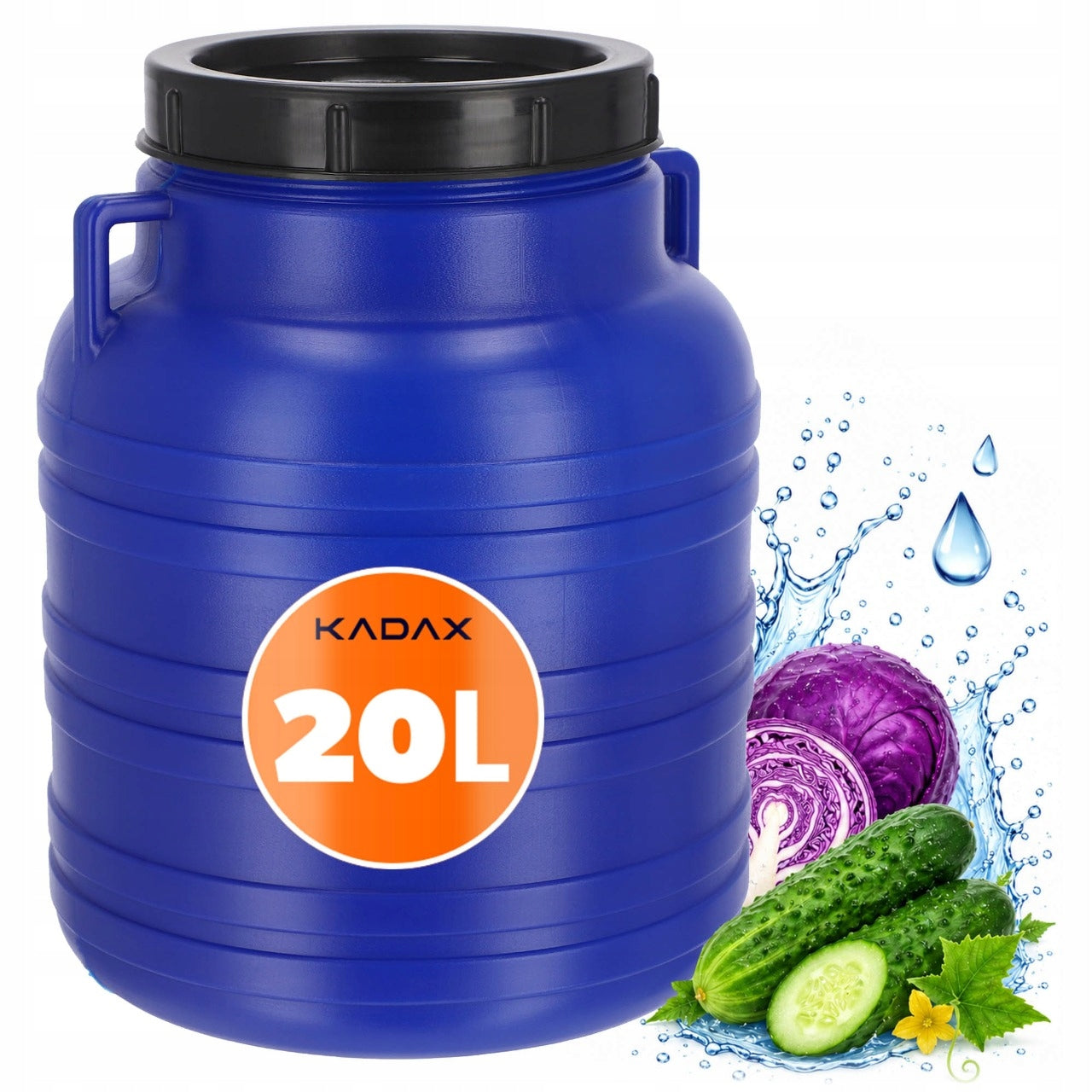 PLASTIC BARREL 20L FOR PICKLING CABBAGE FOR WATER RAINWATER CAP ATTESTATION