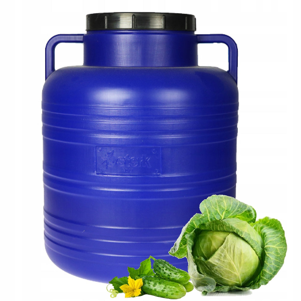 PLASTIC BARREL WITH HANDLES cabbage/cucumbers 80L
