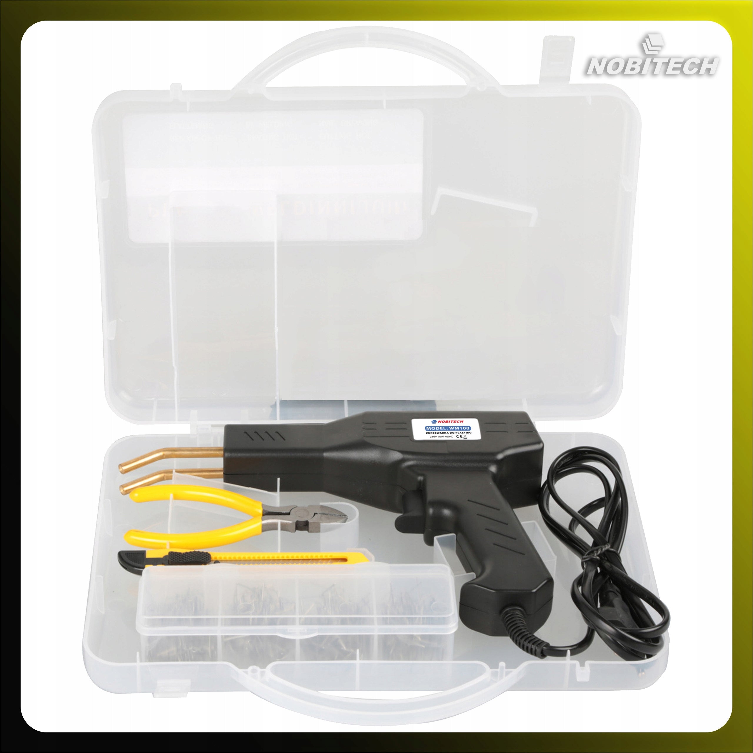 PLASTIC STAPLER WELDING MACHINE SOLDERING IRON SET PLASTIC+STAPLES Brand Nobitech