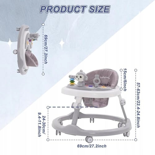 PLASTIC WALKER EDUCATIONAL MUSICAL WALK MONTESSORI WALK Kid's age 0＋