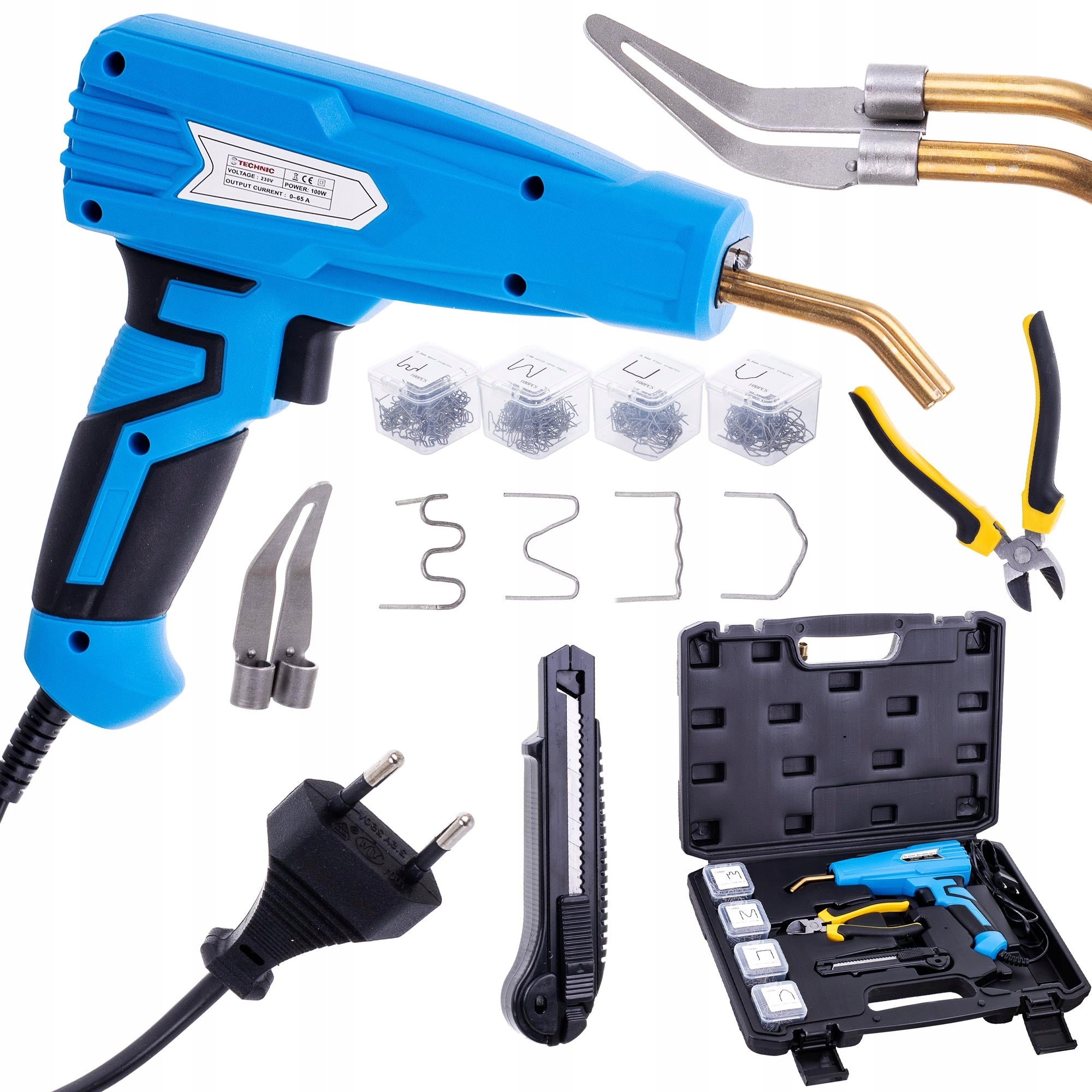 PLASTIC WELDING MACHINE 230V 100W STAPLE RESISTANCE TIPS AND IRON