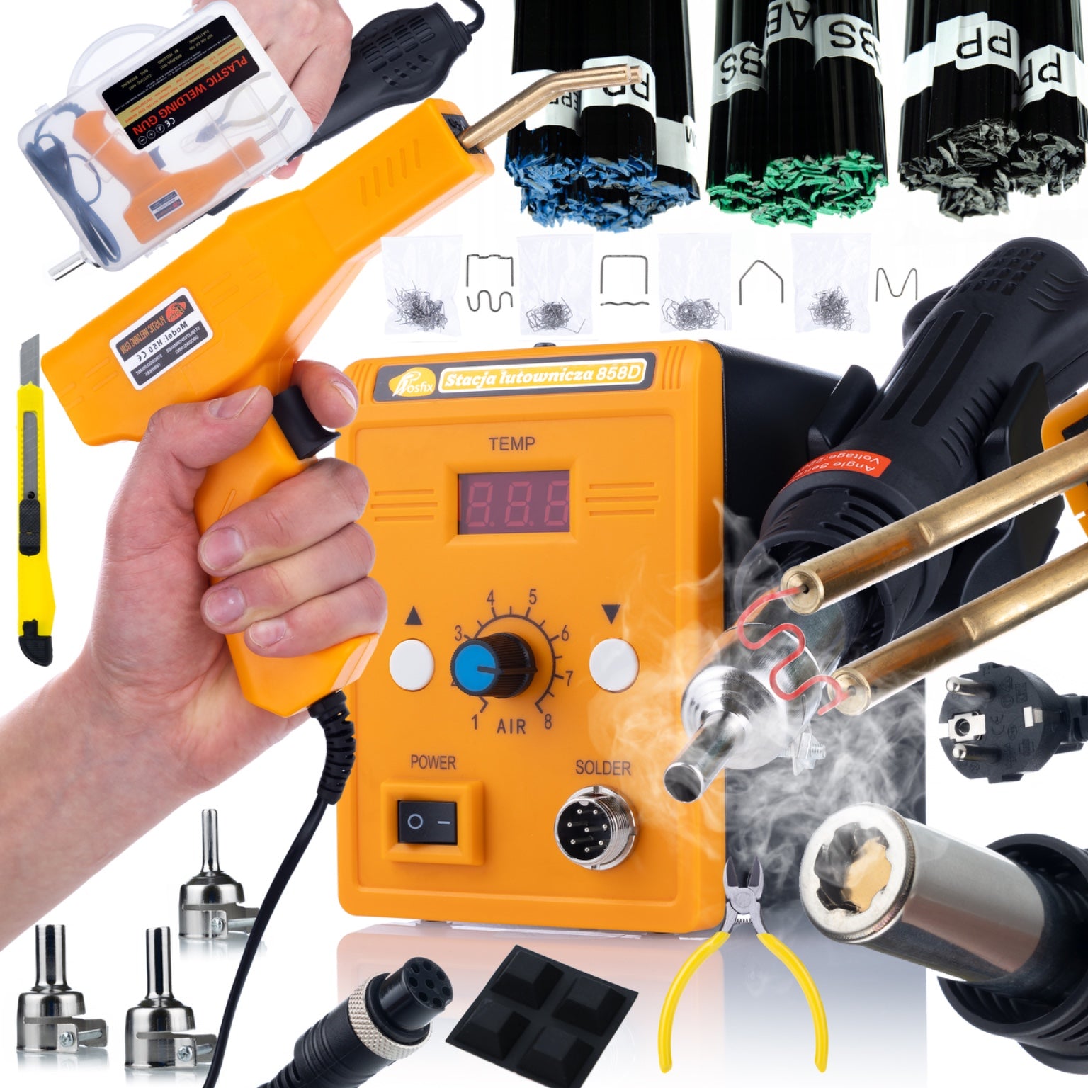 PLASTIC WELDING MACHINE BINDER STAPLER ROSFIX 858D 700W FOR BUMPER REPAIR