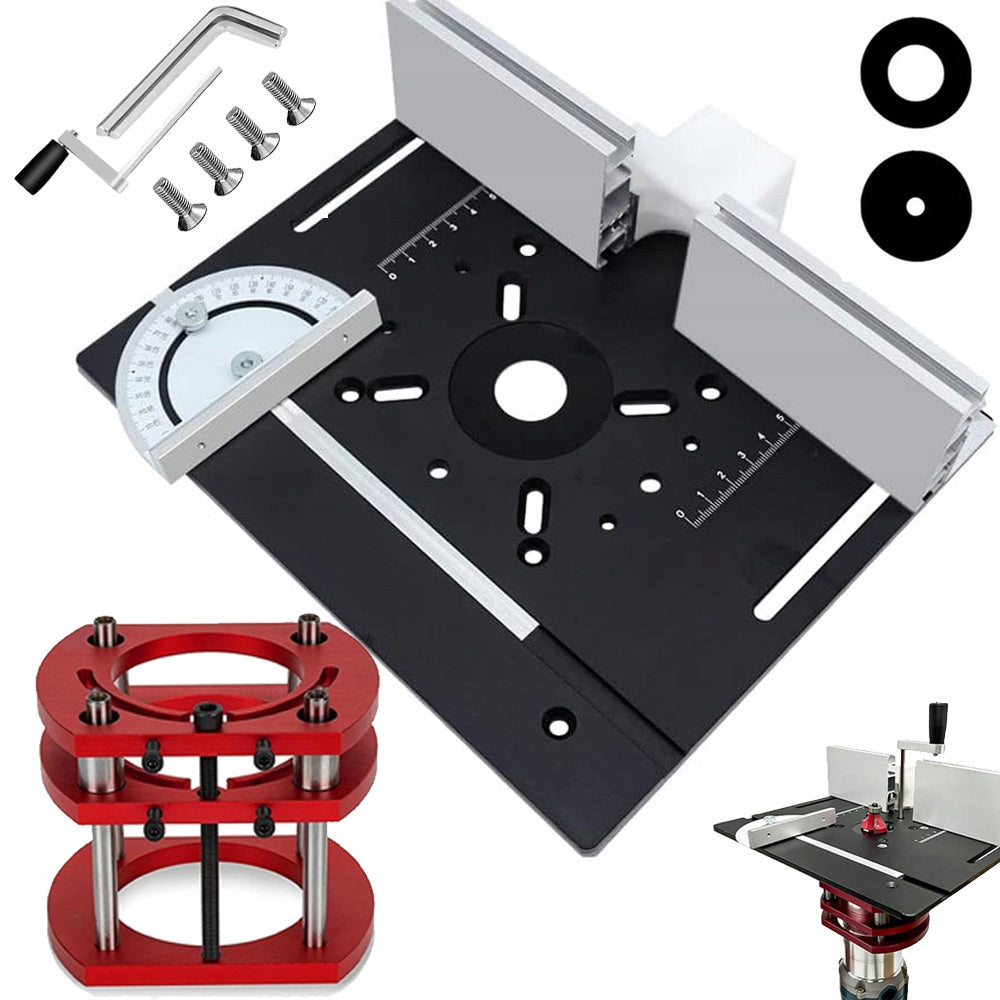 PLATE ALUMINUM TOP FOR MILLING TABLE WITH GUIDE ALUMINUM PLATE