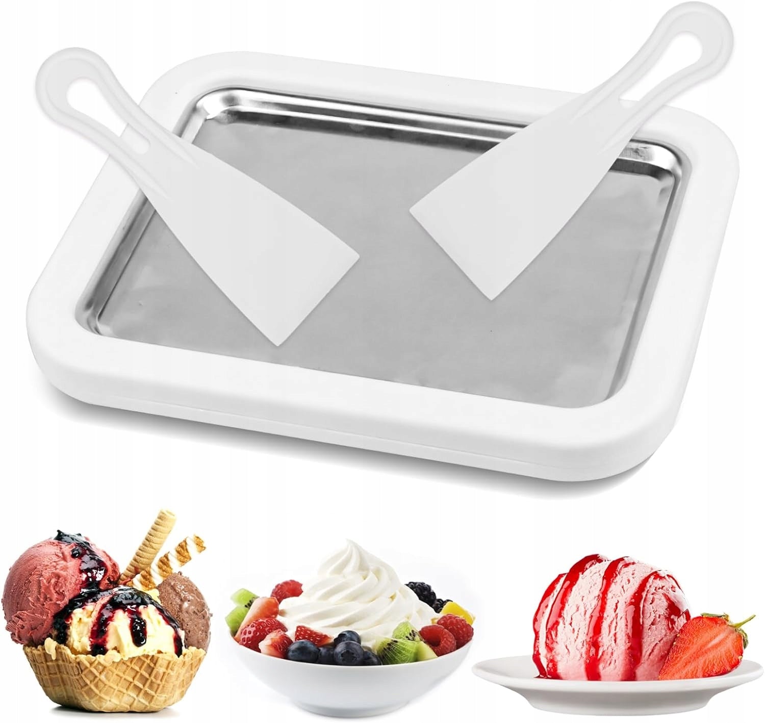 PLATE ICE CREAM MAKER FOR MAKING THAI ICE CREAM PAN FROZEN SET