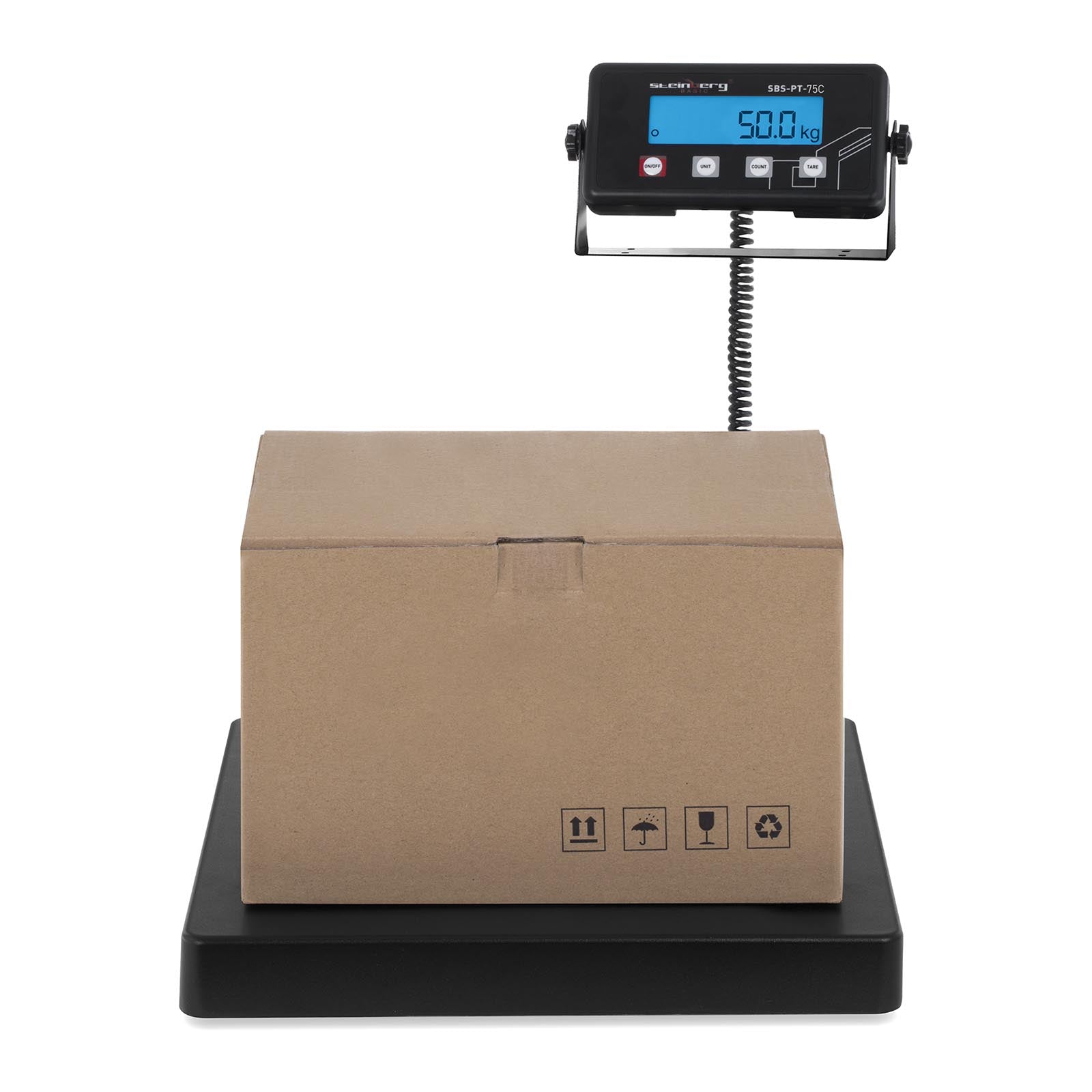 PLATFORM PACKAGE SCALE Steinberg 75 kg 10 g LCD Terminal 40x40 cm Manufacturer code 10030146