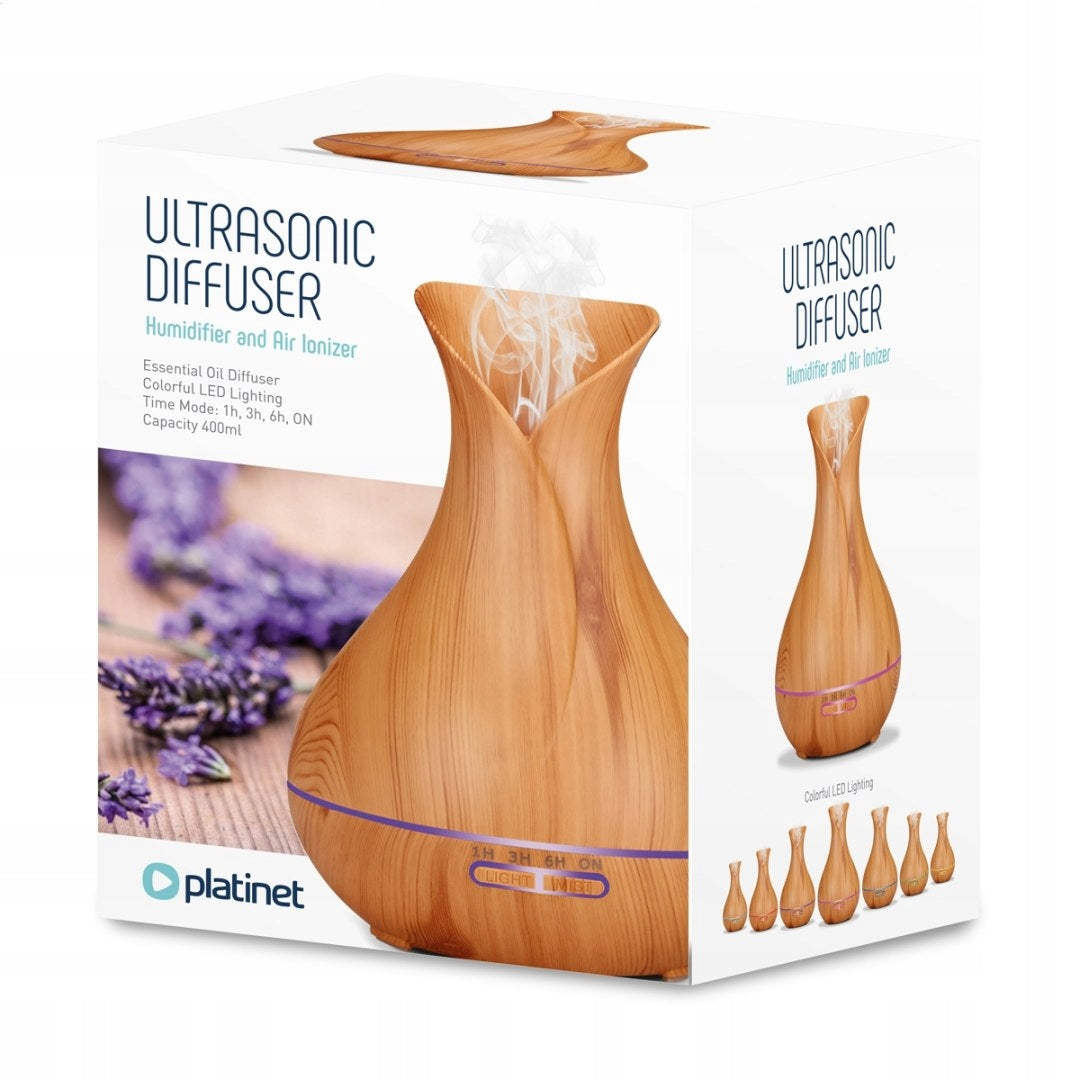 PLATINET AROMA DIFFUSER HUMIDIFIER BROWN LIGHT WOOD 400 Brand PLATINET
