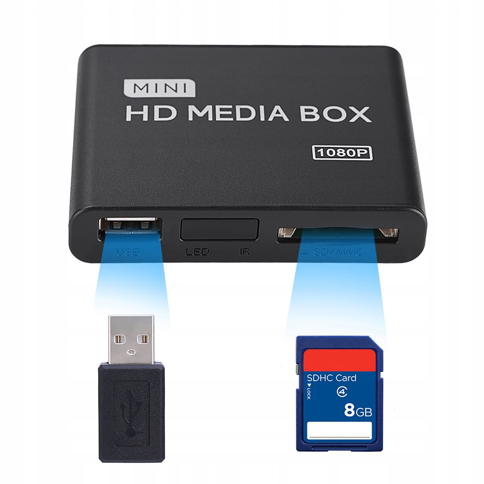 PLAY NOW TV BOX 1080PHD MEDIA PLAYER Packaging status original