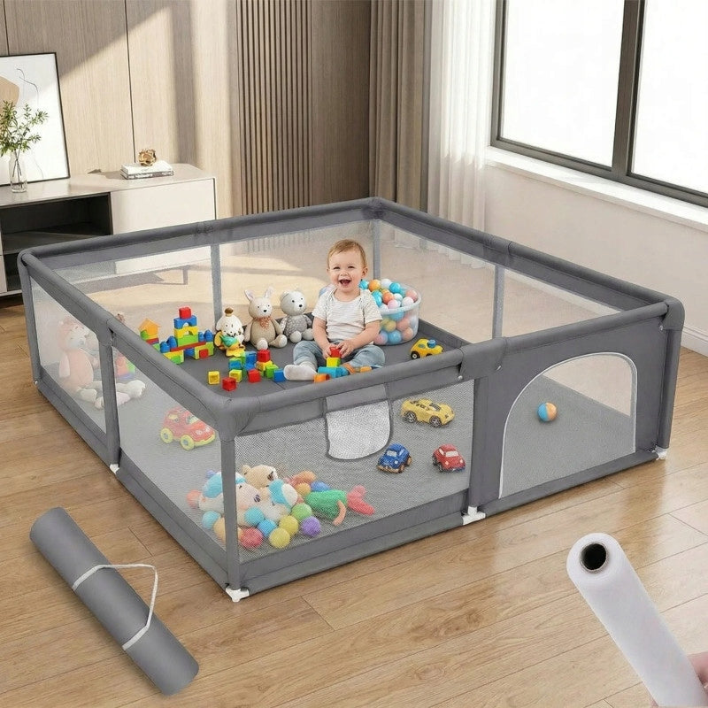 PLAYJOY CHILDREN'S PLAYPEN SQUARE TOYS DRY LARGE POOL 180X150CM Packaging status original