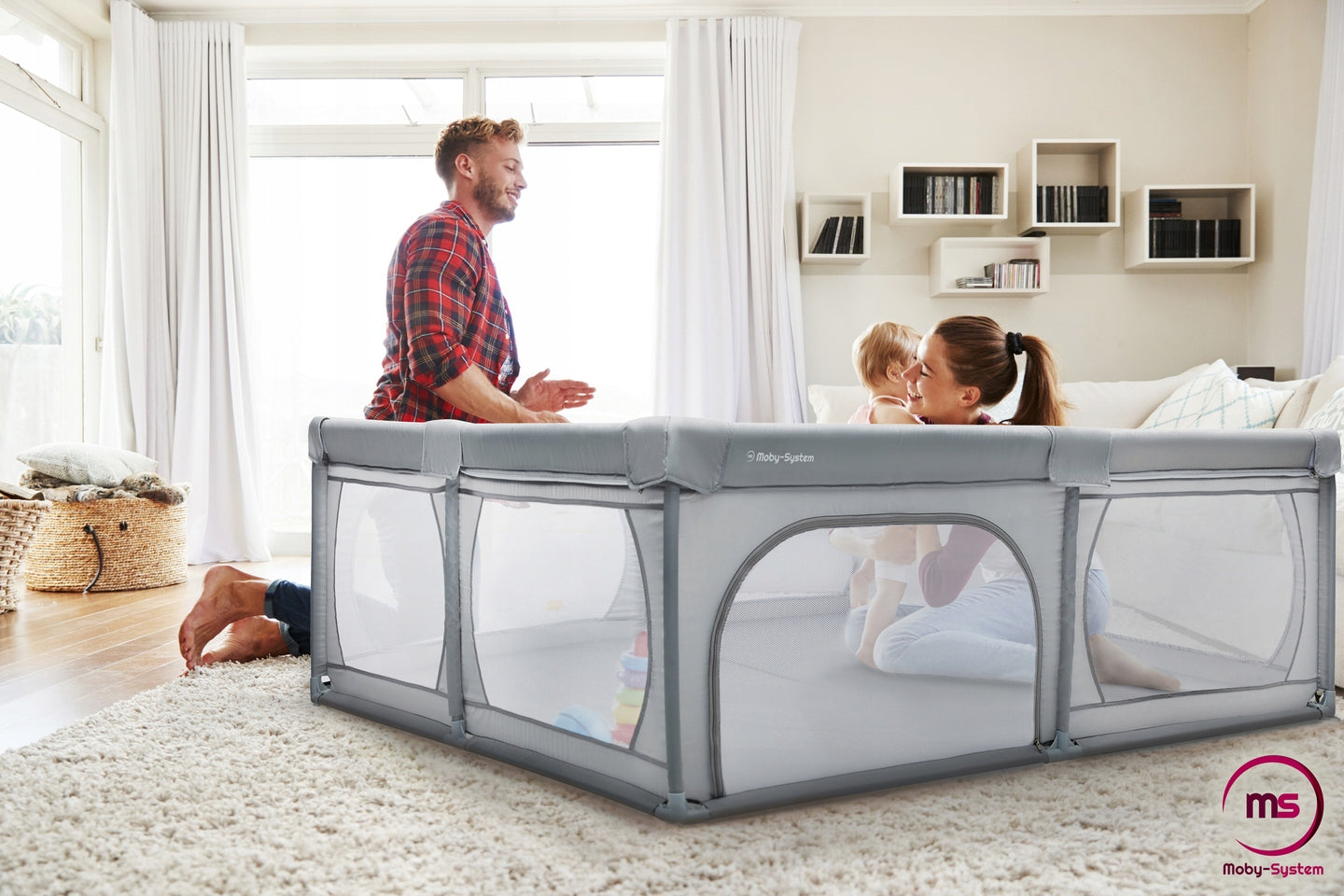 PLAYPEN 200x140cm SQUARE TOYS DRY POOL FOR CHILDREN Manufacturer code KOJEC SZARY 1.4