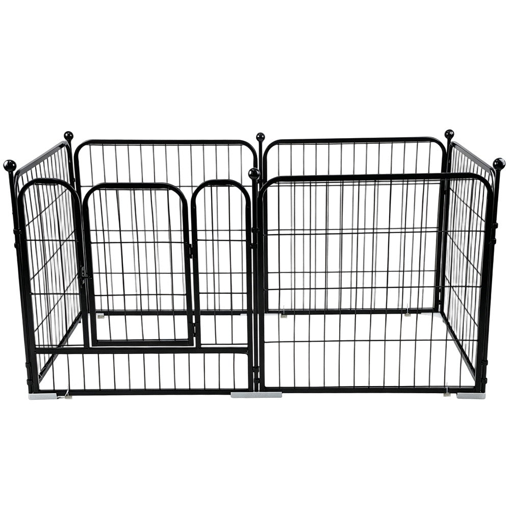 PLAYPEN DOG CAGE MADE OF METAL, RABBIT ENCLOSURE MODULAR CORRAL 6 PANELS Manufacturer code Składane ogrodzenie dla psa BEDEE