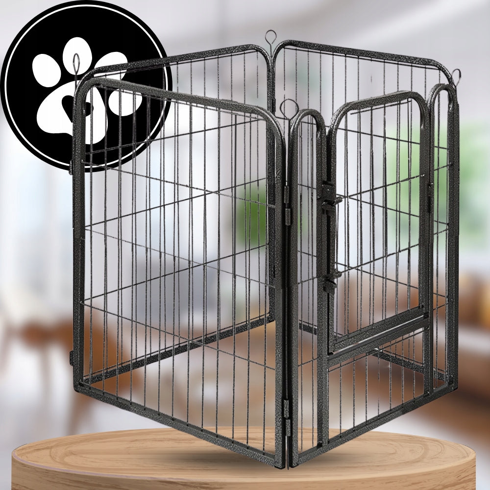 PLAYPEN DOG CAGE METAL RABBIT CATWALK MODULAR FARMHOUSE 4 PANELS 114cm EAN (GTIN) 4255656221163