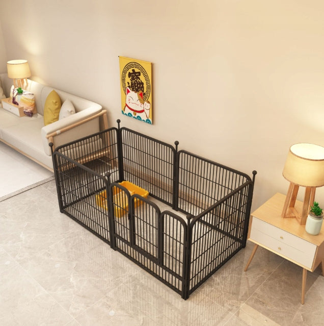 PLAYPEN FARM FENCE FOR ANIMALS 80x142x70cm BLACK Manufacturer code 401659