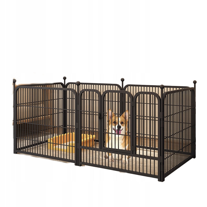 PLAYPEN FARM FENCE FOR ANIMALS 80x142x70cm BLACK