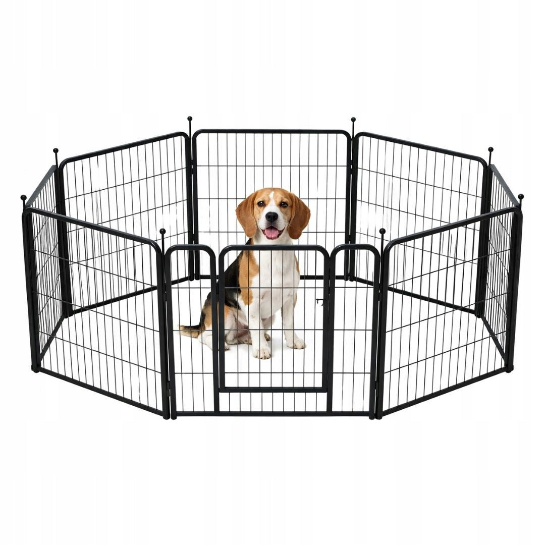 PLAYPEN FARM MODULAR CATWALK ANIMAL DOG CAGE 8 PANELS 80x80cm Brand Ecarla