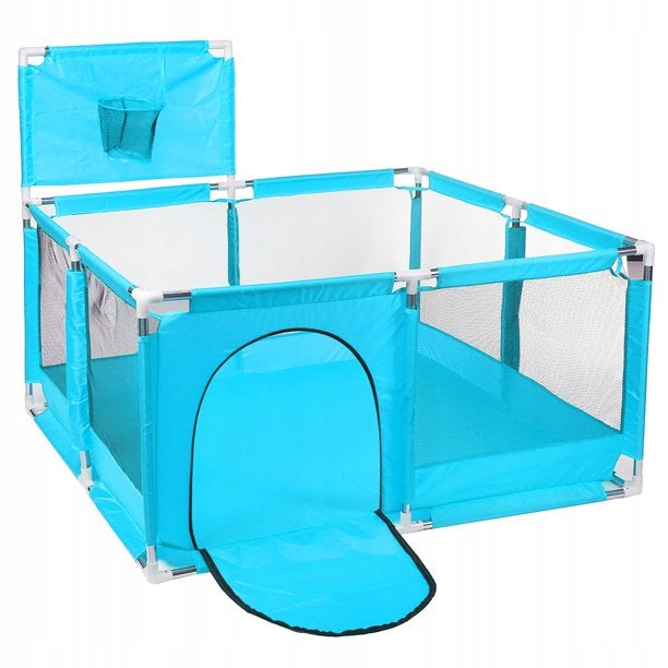 PLAYPEN FOR BABY 126 x 126 CM + 100 BALLS Color blue