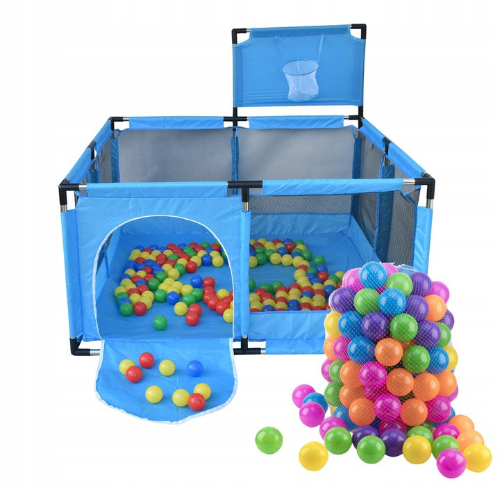 PLAYPEN FOR BABY 126 x 126 CM + 100 BALLS