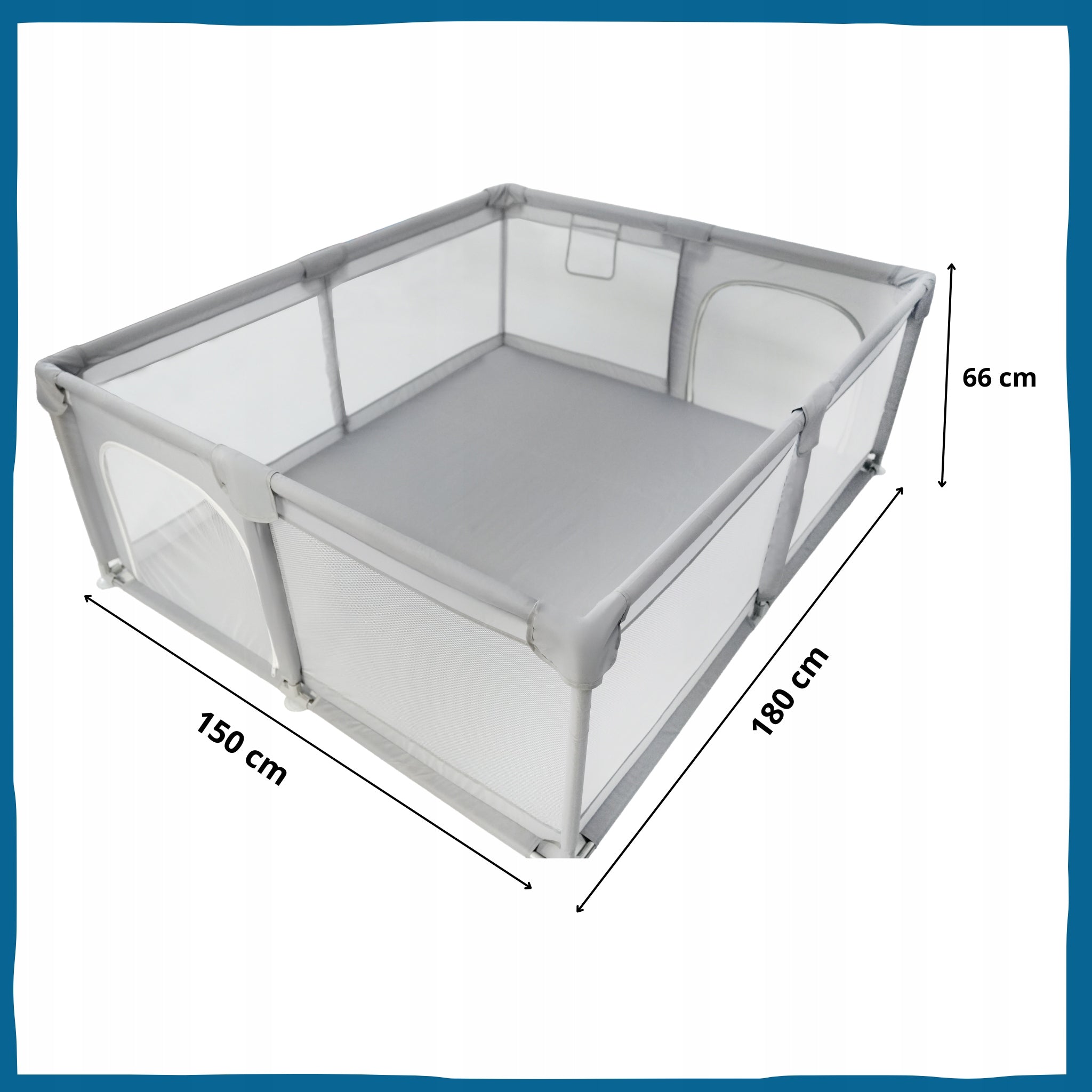 PLAYPEN FOR CHILD WITH MAT 150X180 DRY POOL FOLDING + BALLS BAG MAT Packaging status original