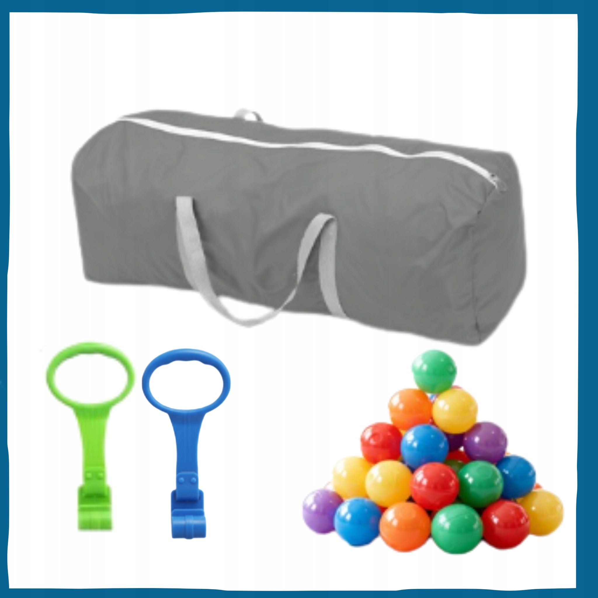 PLAYPEN FOR CHILDREN 150X180 CM DRY POOL SQUARE TOYS GREY + BALLS + BAG Manufacturer code 1596 składany turystyczny pokrowiec