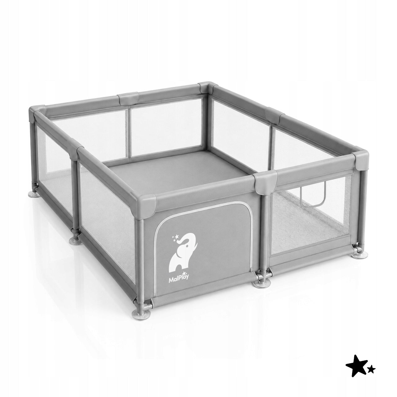 PLAYPEN FOR CHILDREN 150x180 CM LARGE DRY CHILDREN'S POOL SQUARE TOYS GREY Packaging status original
