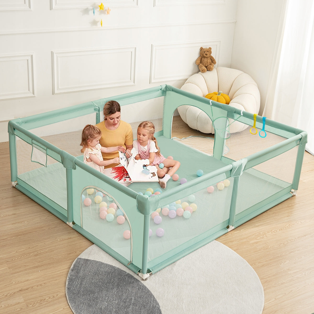 PLAYPEN FOR CHILDREN DRY POOL SQUARE TOYS 150X180CM Manufacturer code 646CPL