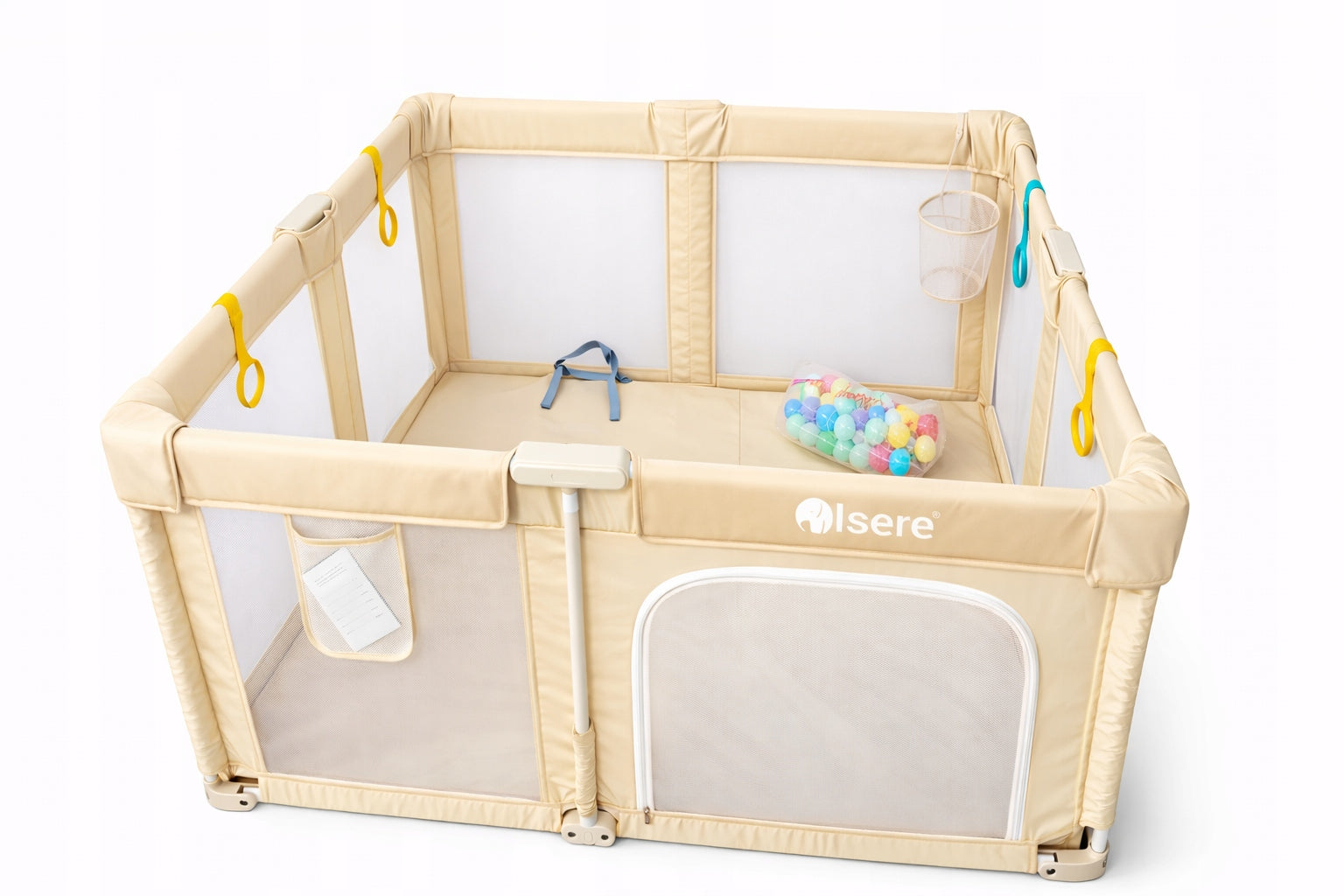 PLAYPEN FOR CHILDREN FOLDING PREMIUM 130x130 MAT BALLS BASKET QUICK FOLDING Packaging status original