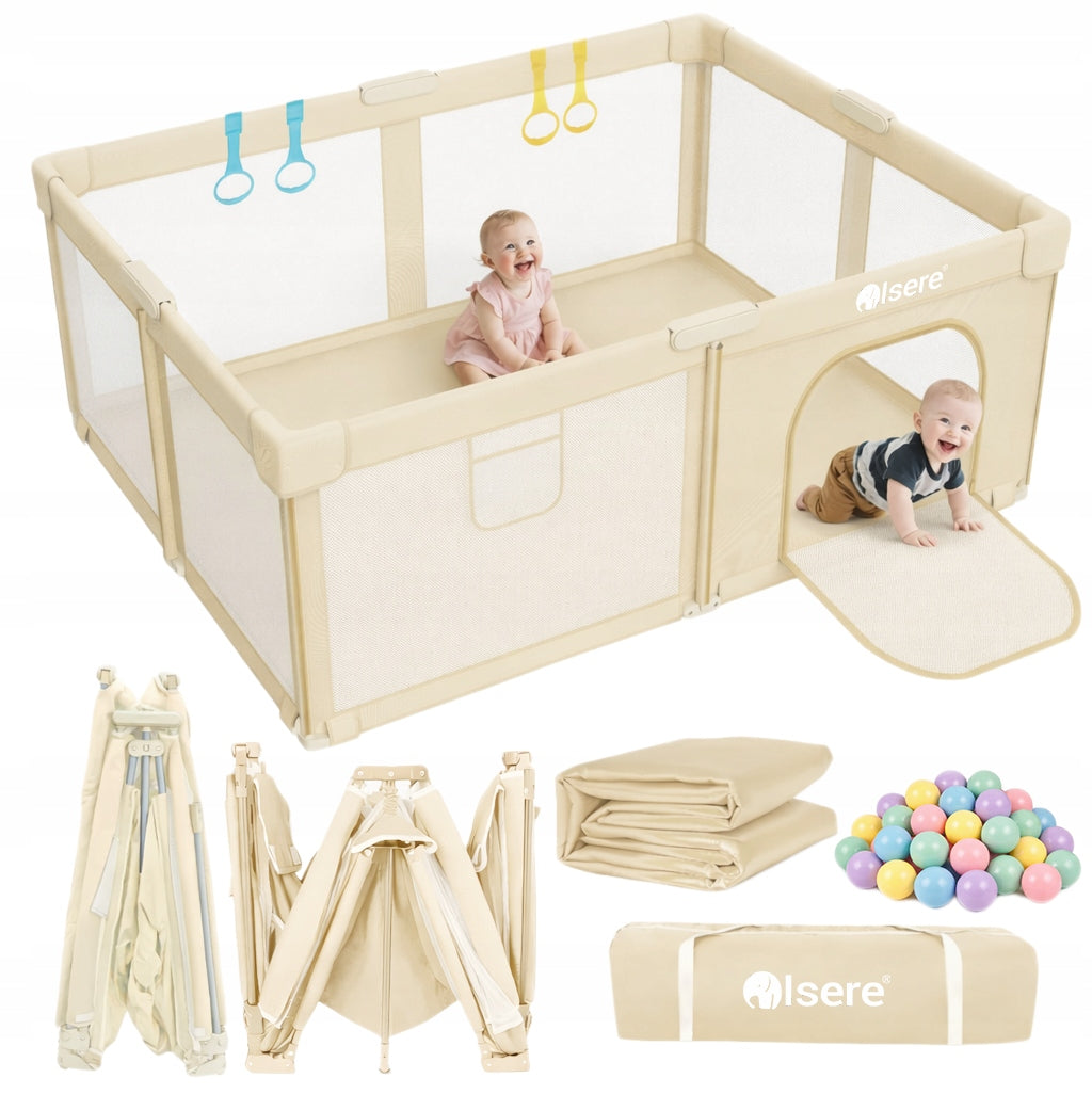 PLAYPEN FOR CHILDREN FOLDING PREMIUM 150x180 MAT BALLS BASKET QUICK FOLDING
