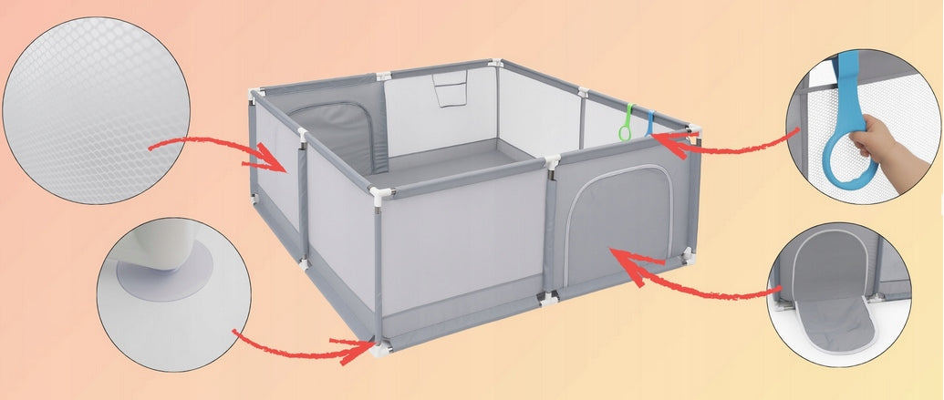 PLAYPEN FOR CHILDREN LARGE 150 X 180 CM TRAVEL WITH BAG Brand Aptel