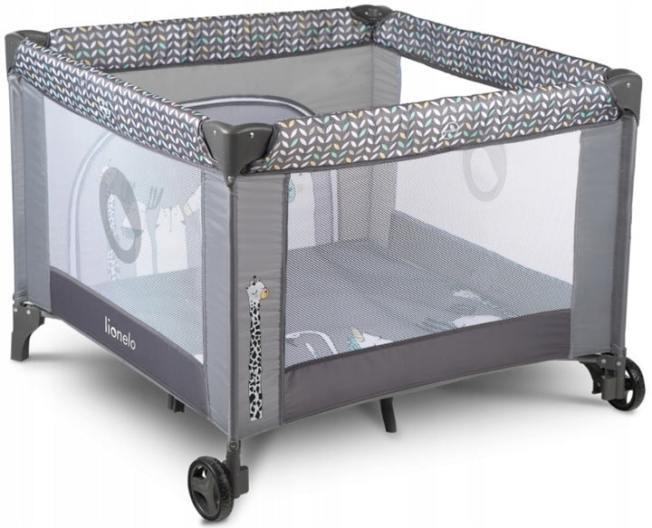 PLAYPEN FOR CHILDREN LIONELO LENE GREY STONE 100x100 CM TRAVEL COT Packaging status original