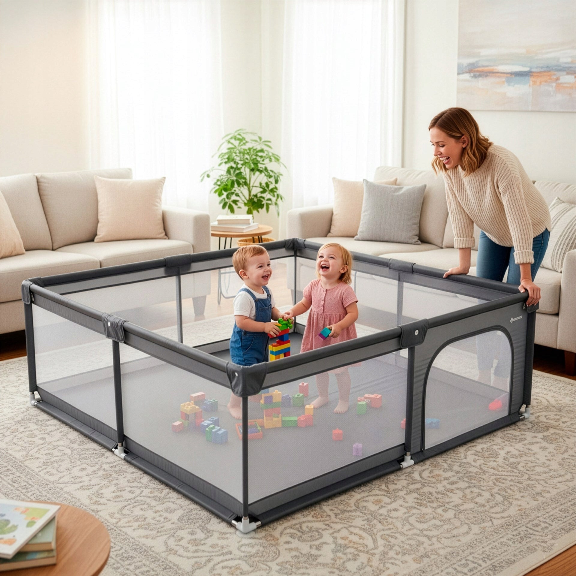 PLAYPEN FOR CHILDREN SQUARE TOYS DRY TOURIST POOL 180x150 cm Packaging status original