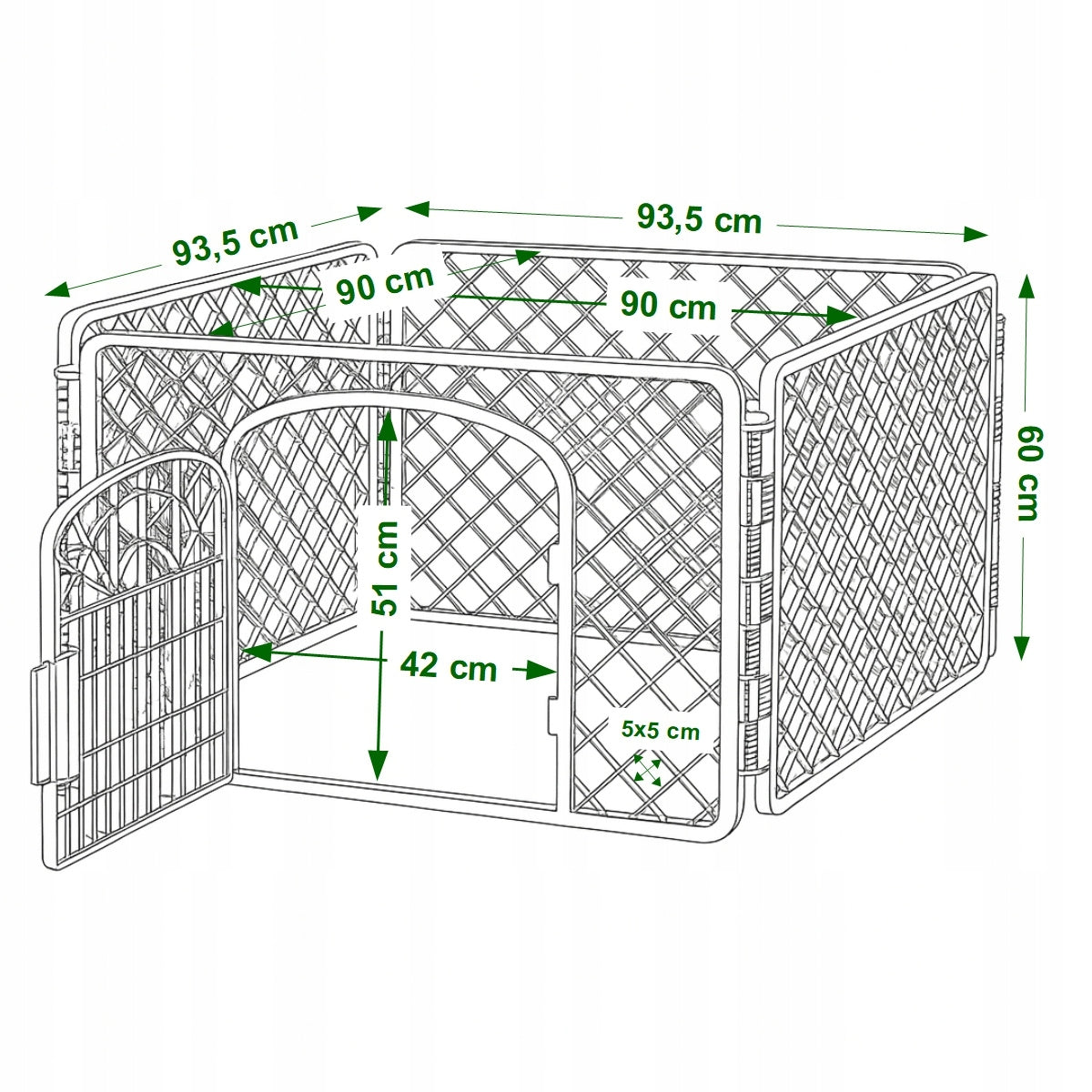 PLAYPEN FOR PUPPIES CAGE ENCLOSURE FOR DOG RABBIT SMALL ANIMALS EAN (GTIN) 5907196890994