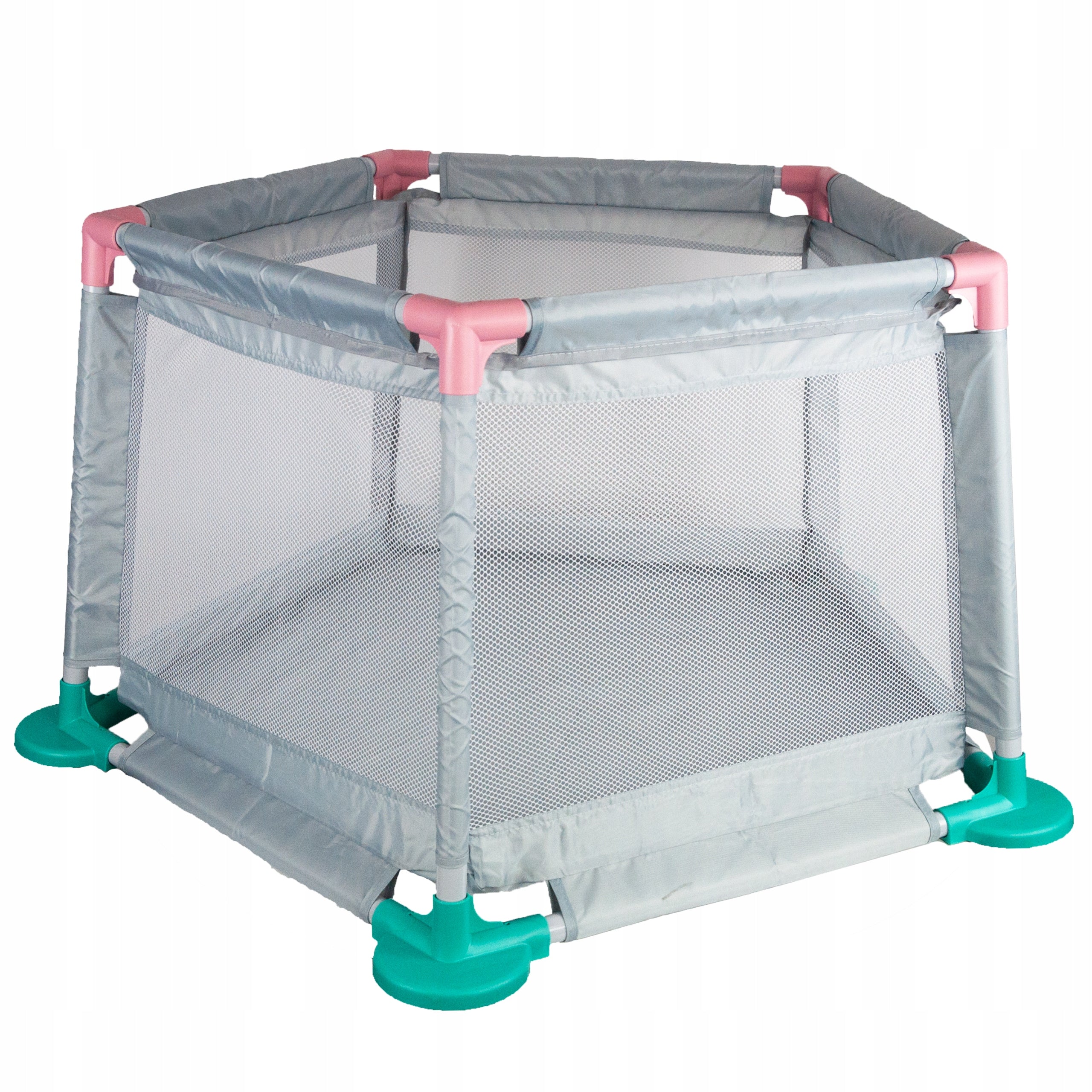 PLAYPEN GREY FOR CHILDREN SQUARE TOYS DRY BALL POOL + 10 BALLS Brand Martom
