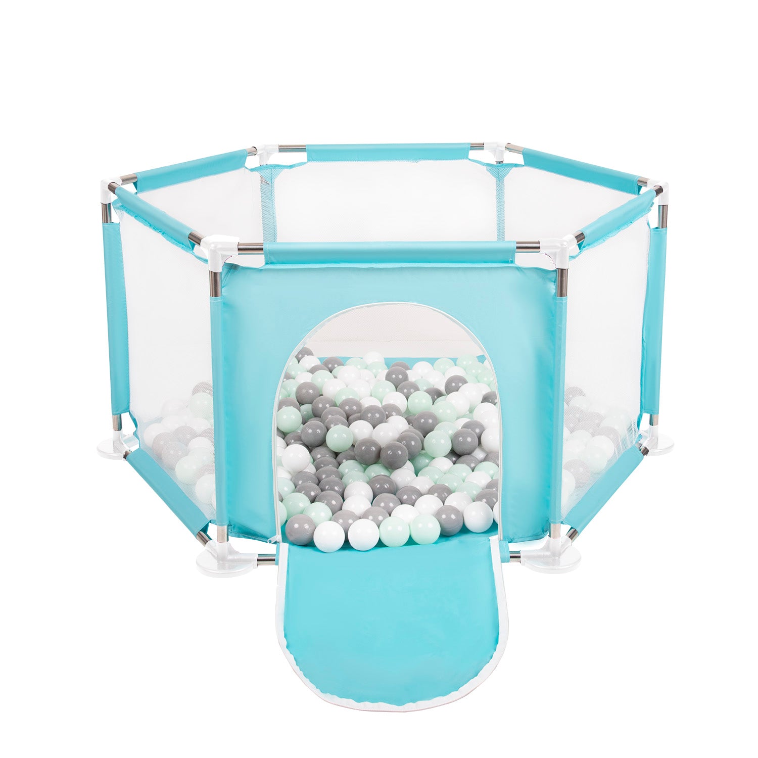 PLAYPEN HEXAGON DRY POOL FOR CHILDREN 100 MINT BALLS SELONIS KS-100X