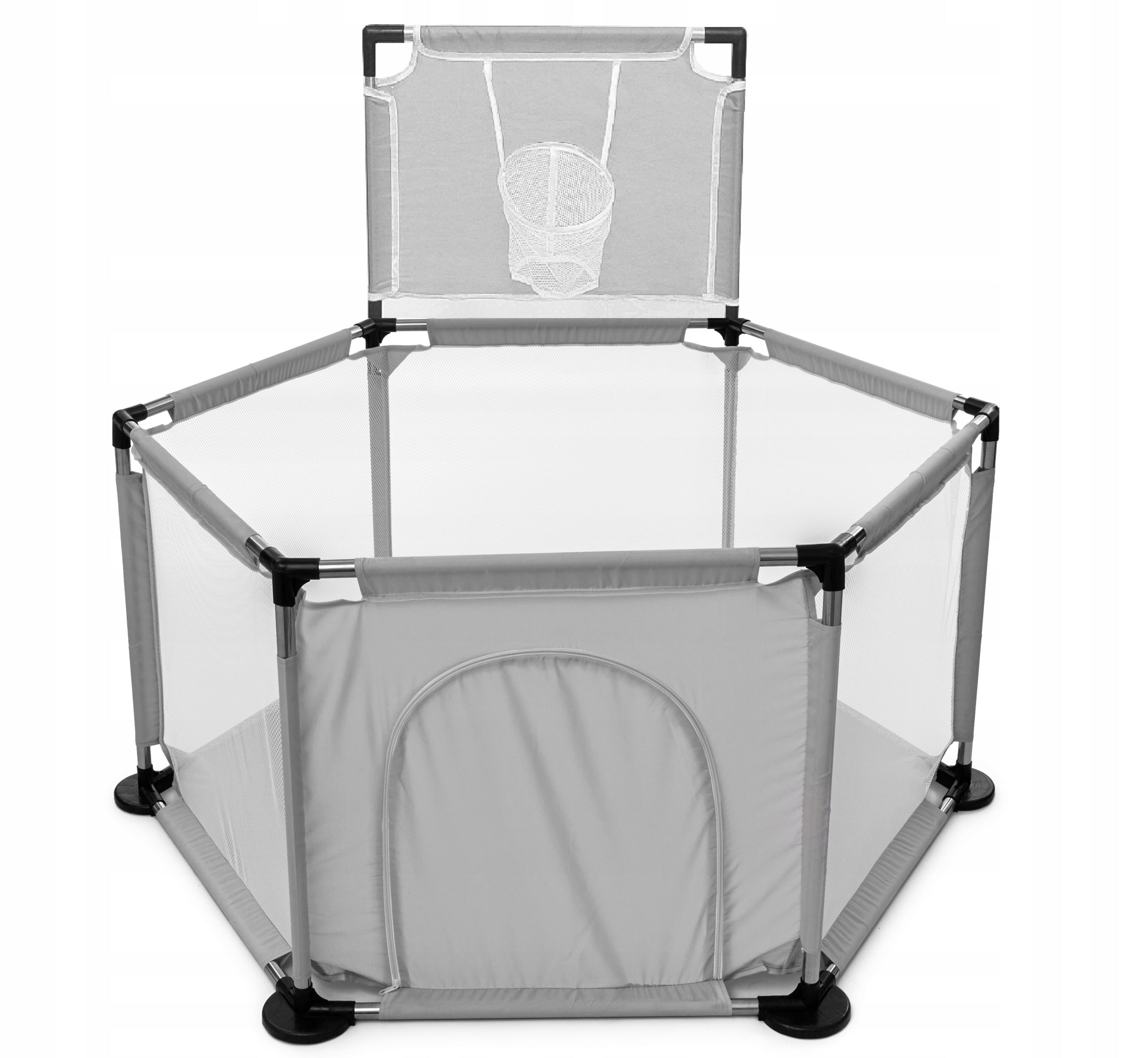 PLAYPEN SQUARE TOYS DRY HEx POOL WITH BASKET 126 x 126cm
