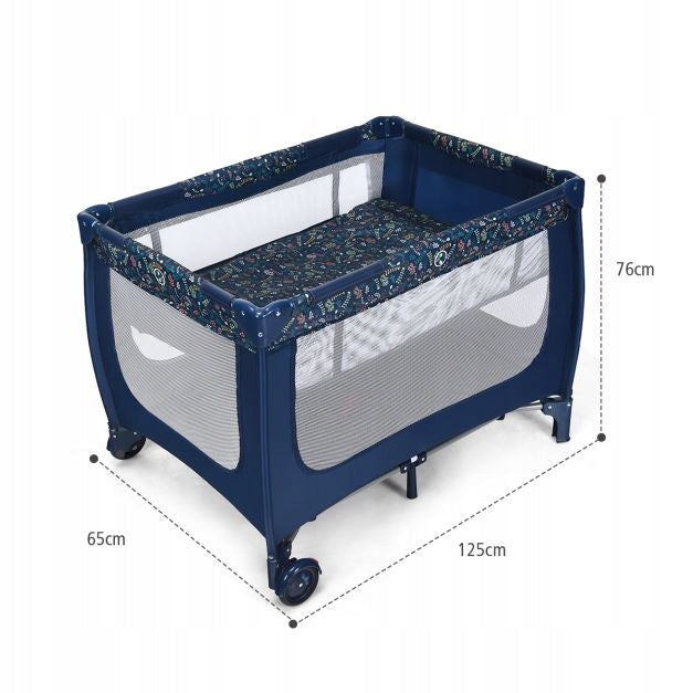 PLAYPEN TRAVEL COT FOR CHILDREN FOLDING PORTABLE 2 LEVEL 65x125 Packaging status original