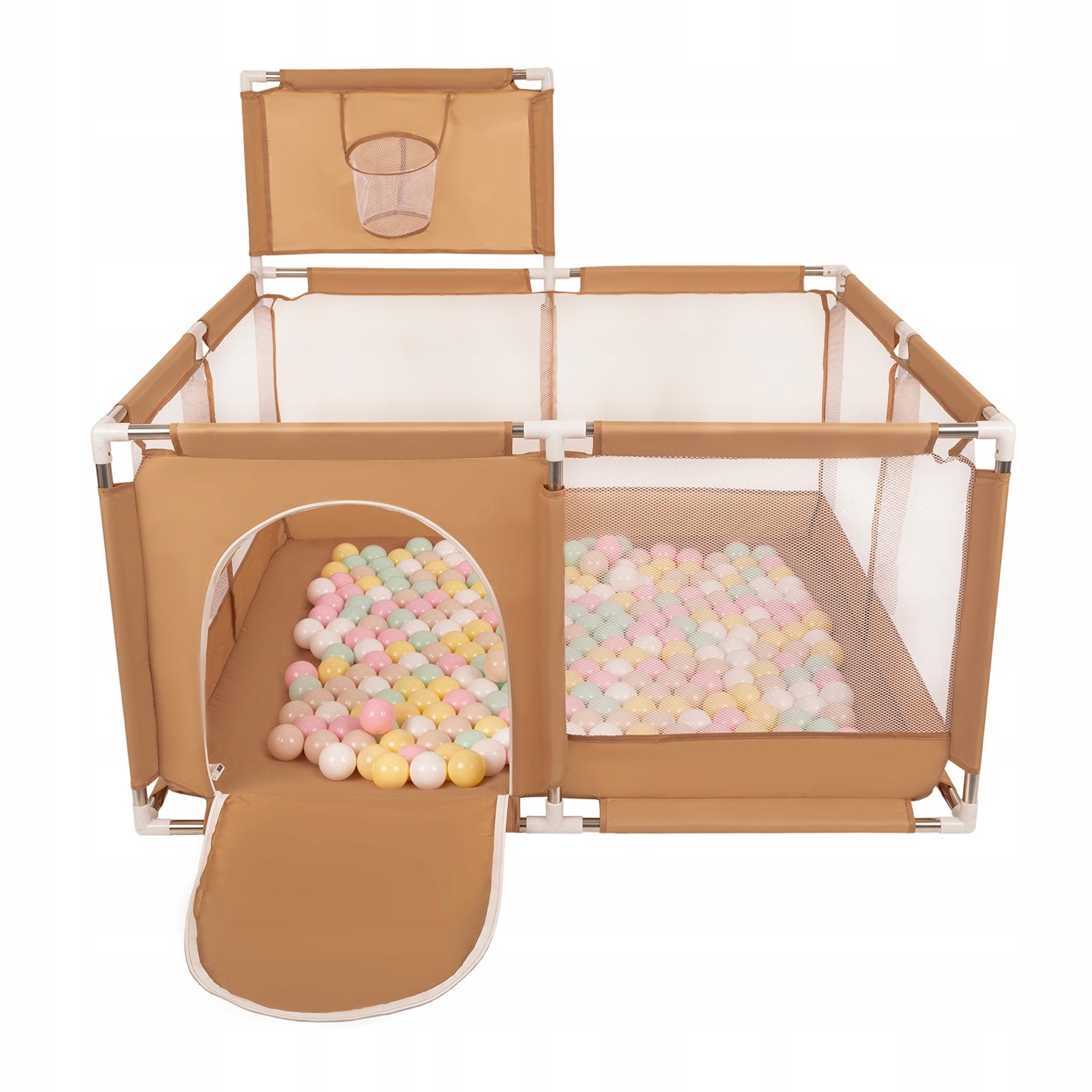 PLAYPEN WITH BASKET DRY POOL FOR CHILDREN 100 BALLS Brand Selonis