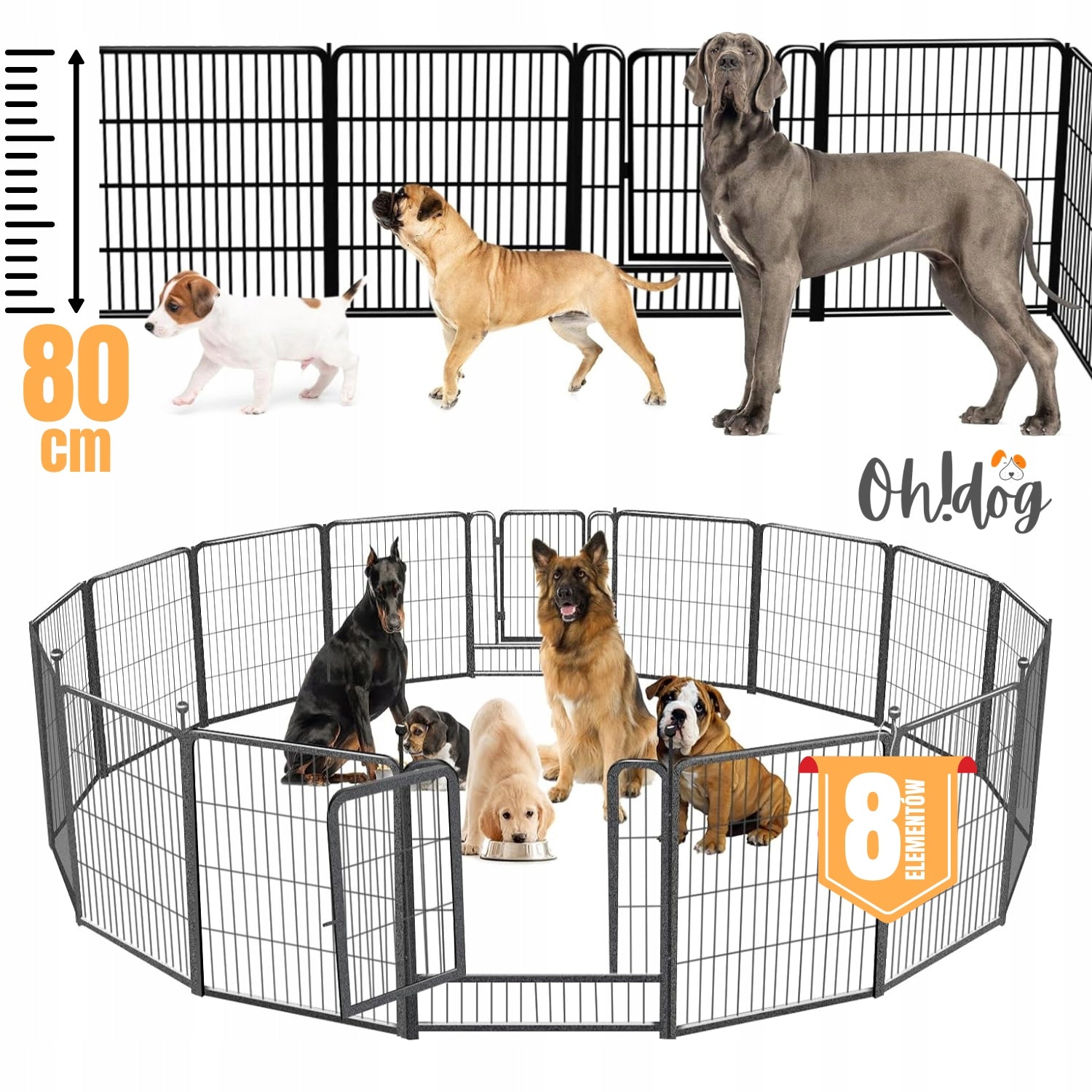 PLAYPEN XXL Modular Farmhouse 80 H. Dog Catwalk Breeding CAGE Metal