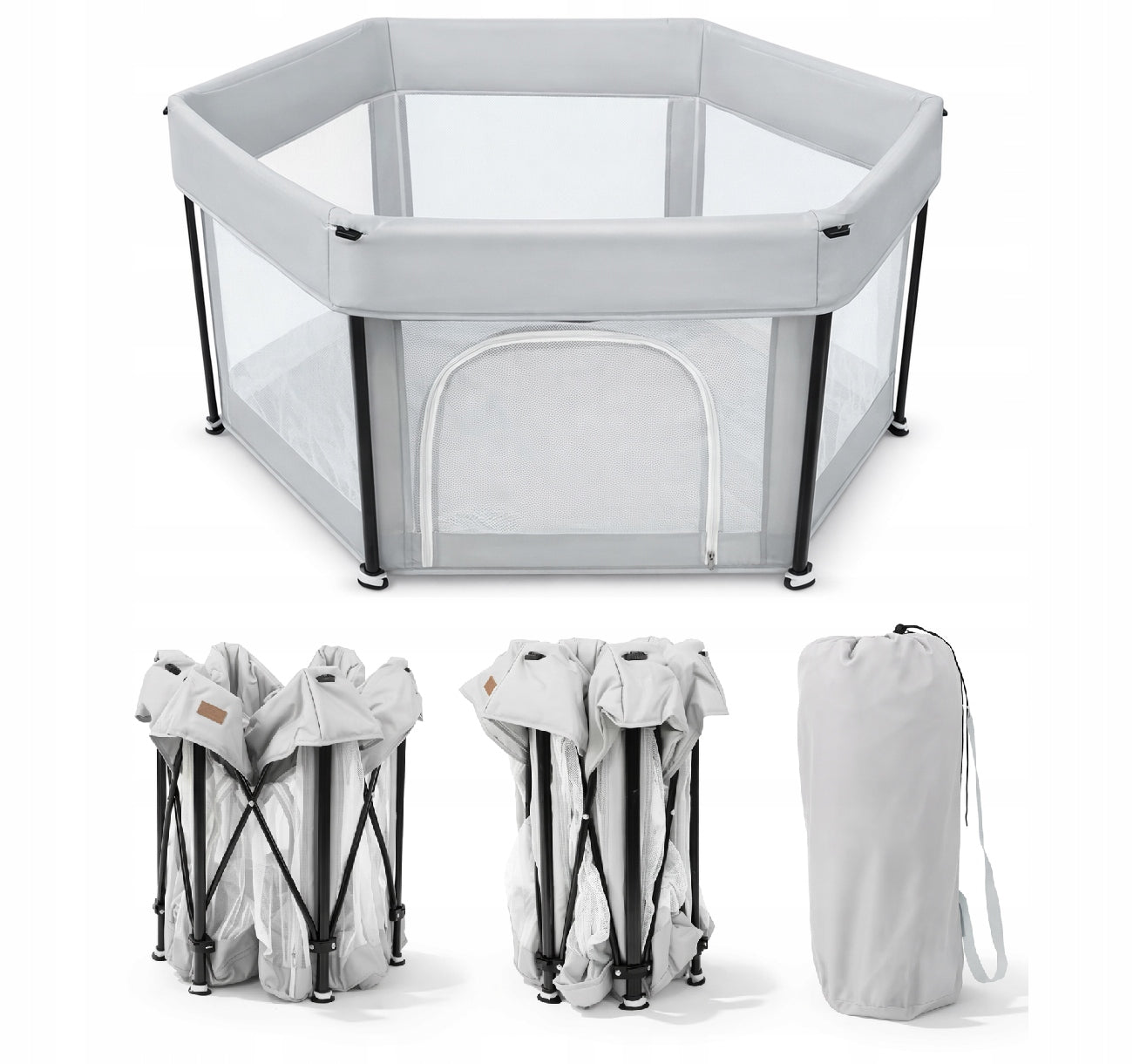 PLAYPEN for CHILDREN Folding 125 cm HEXAGON Castle 6-36 m cover I298