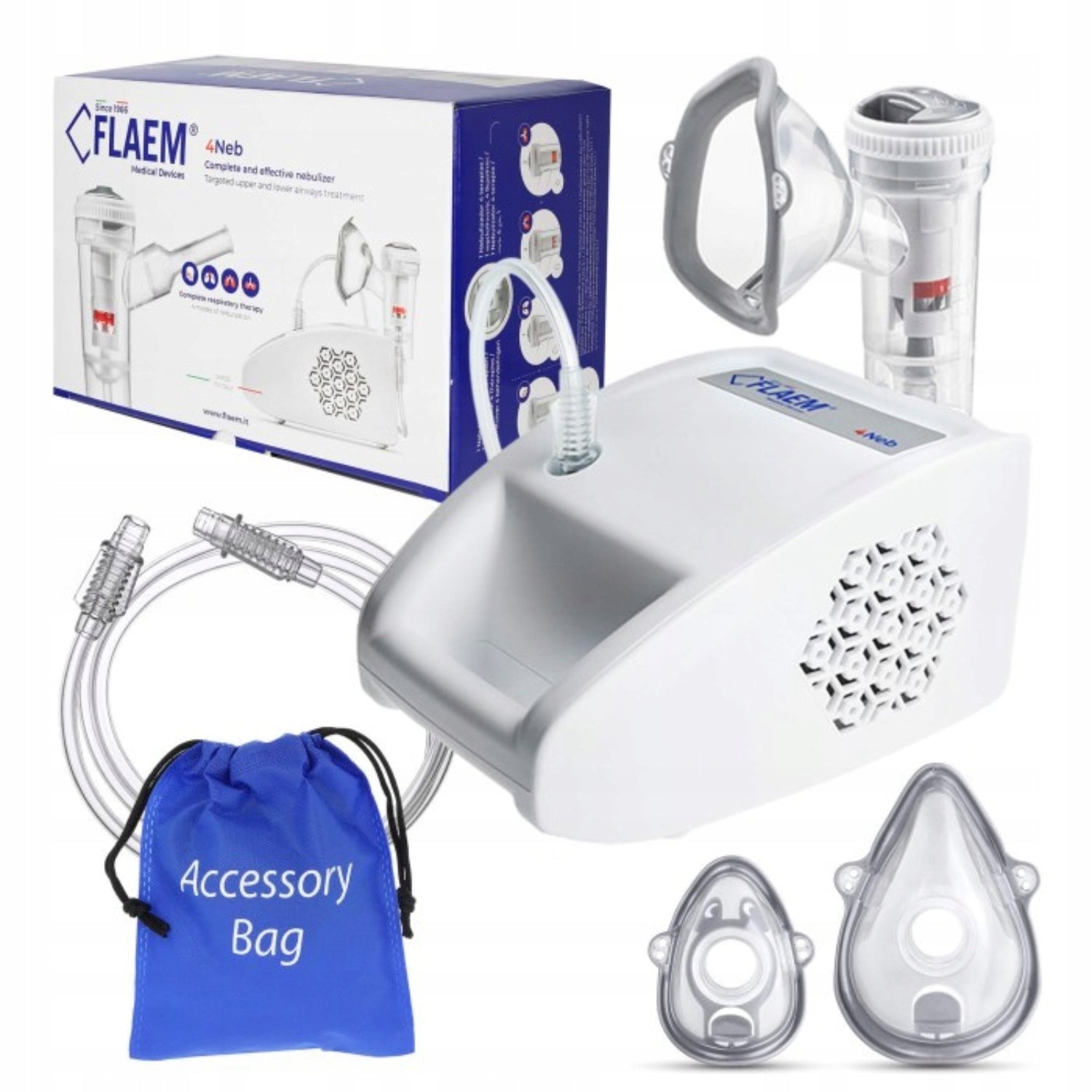 PLUNGER NEBULISER INHALER FOR ADULT CHILDREN FLAEM 4NEB 4LEVELS