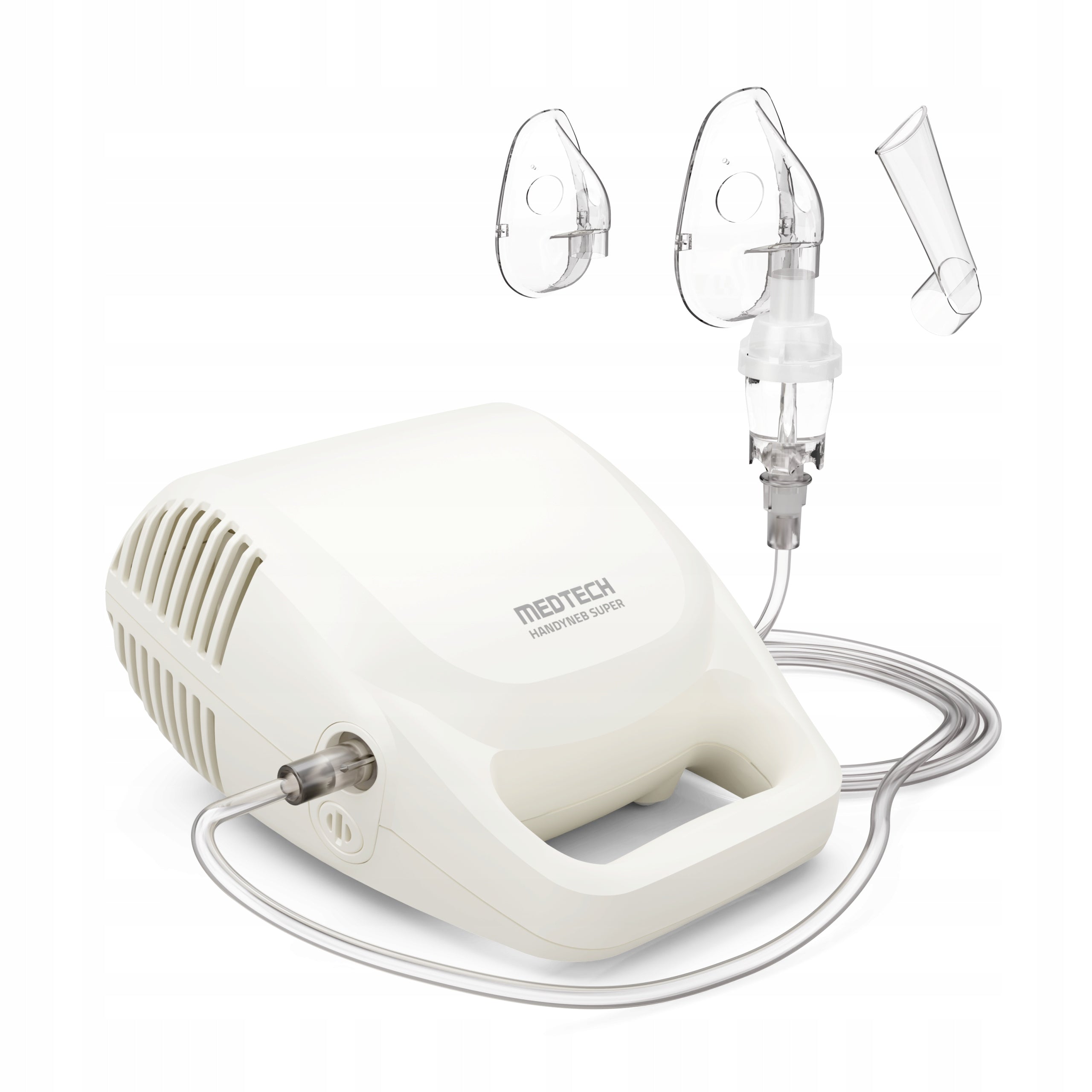 PLUNGER NEBULISER INHALER FOR CHILDREN AND ADULTS ASTHMA ALLERGY THERAPY Color beige