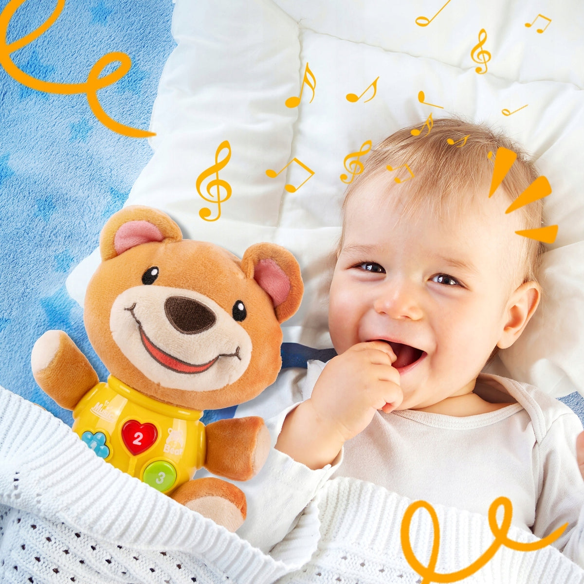 PLUSH BEAR INTERACTIVE EDUCATIONAL PLUSH TOY FOR CHILDREN CUDDLY Brand MalPlay