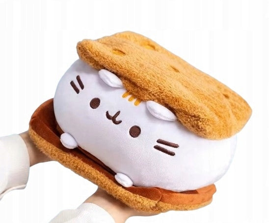 PLUSH CAT PUFFIN CAKE PLUSH PLUSH TOY CUDDLY PUFF CUTE Brand no brand